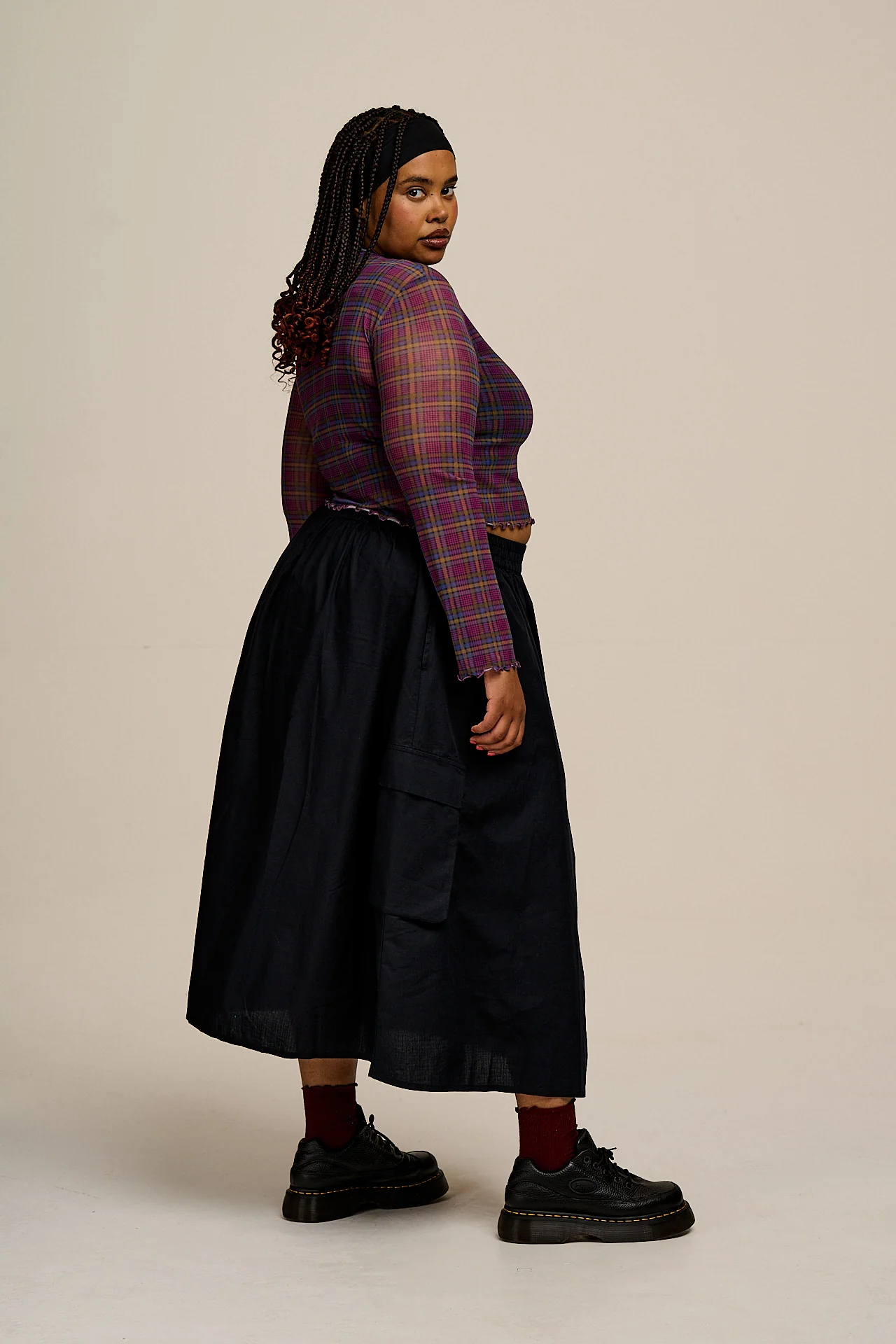 Dakota - Midi Skirt in Black