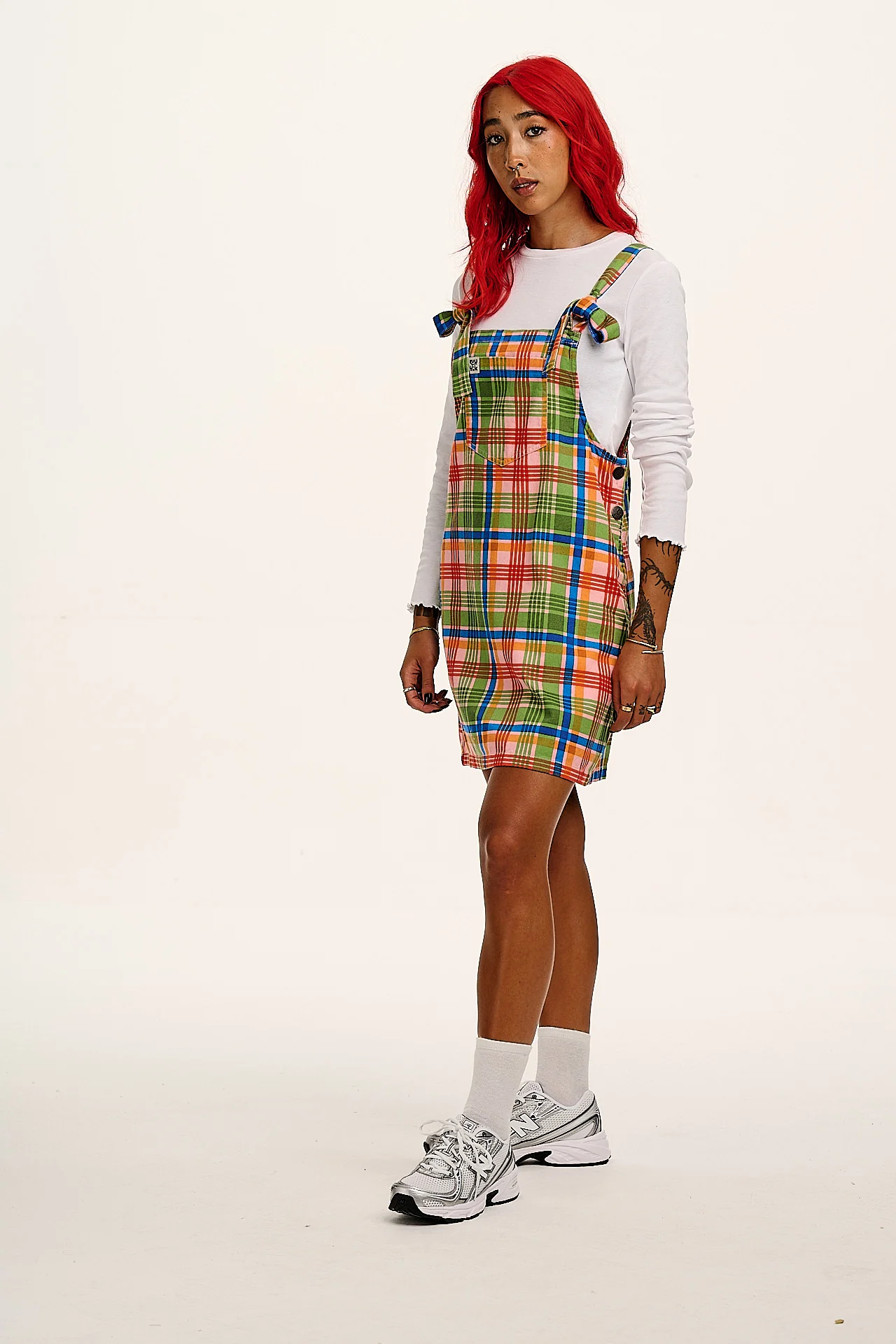 Mini Pini - Cotton Dress in Kitchen Check