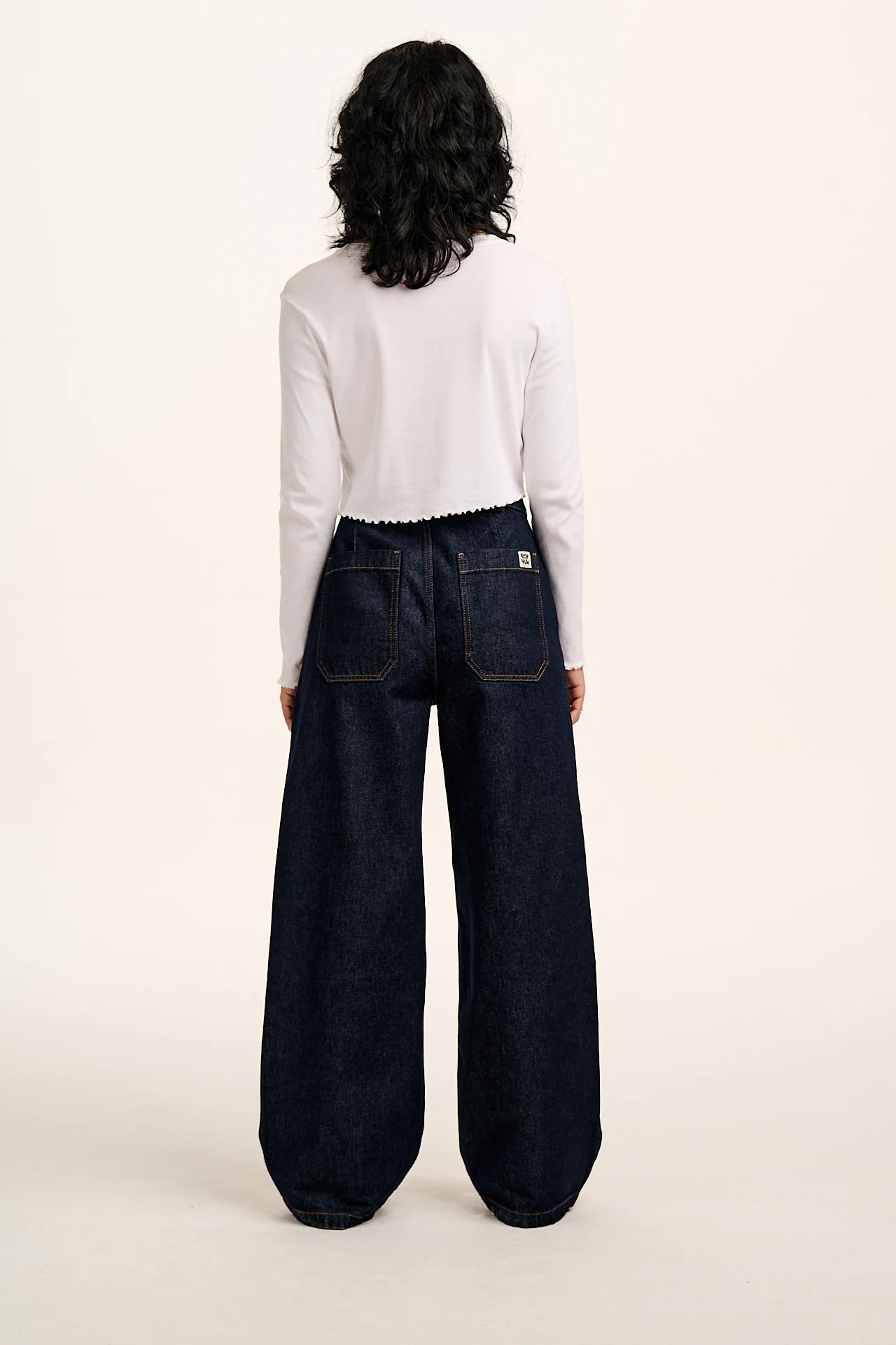 Delores - Wide Leg Denim Jeans in Indigo