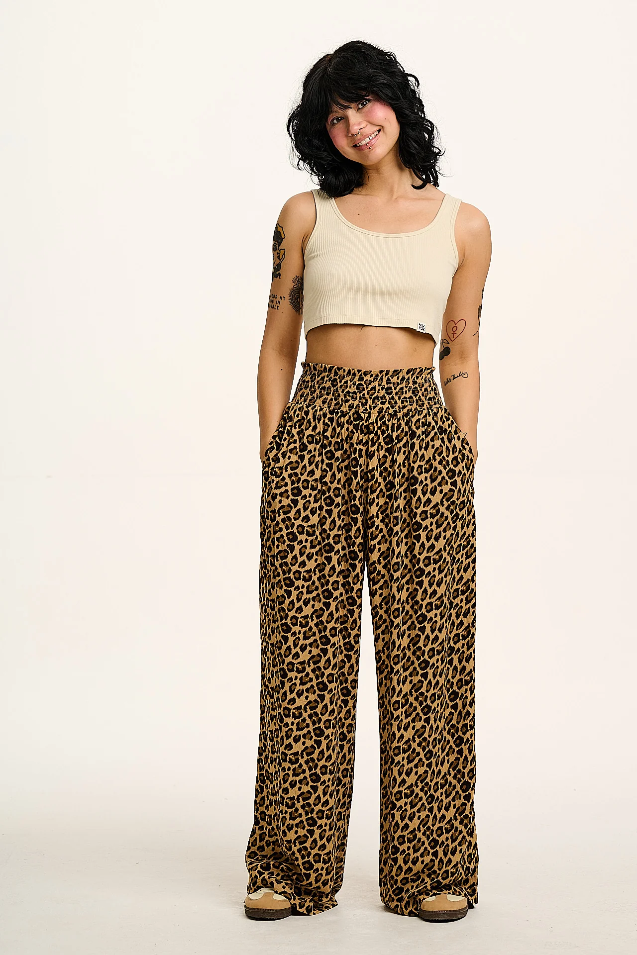 Jody - Trousers in Leopard Print