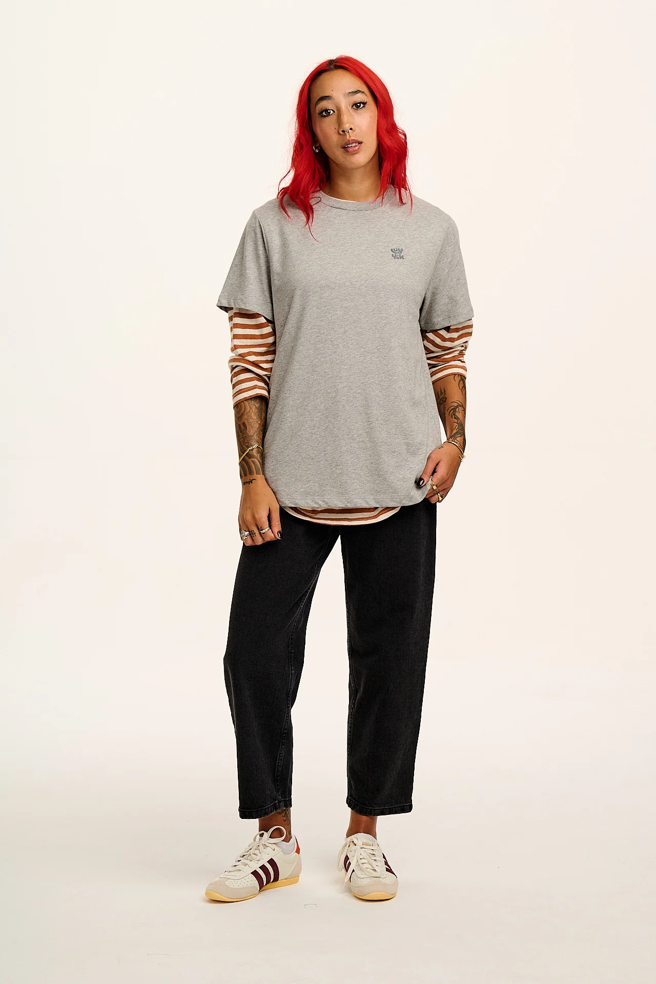 Denver - Cotton Tee in Grey Marl