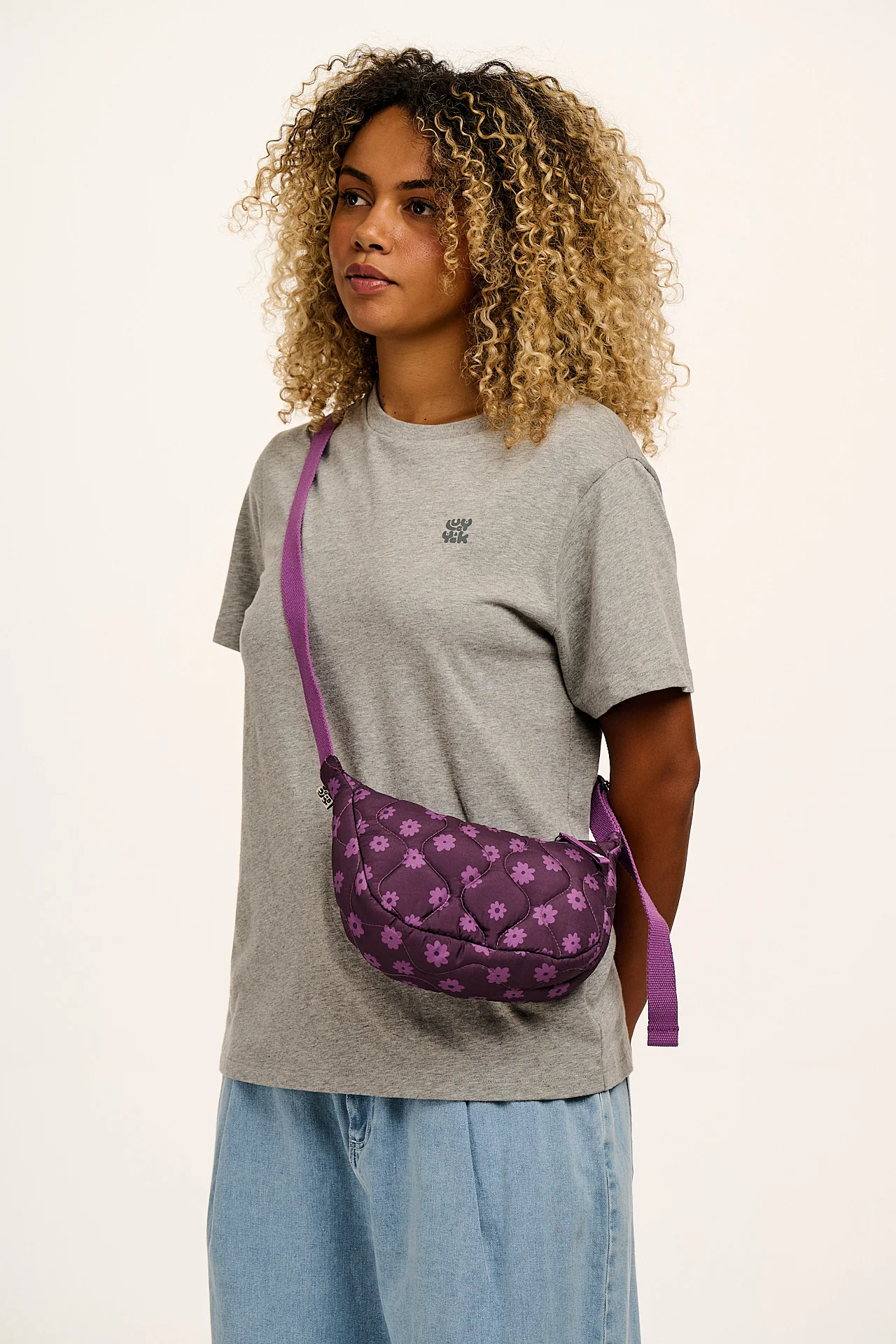 Reims -  Crossbody Bag in Purple Delano Floral Print