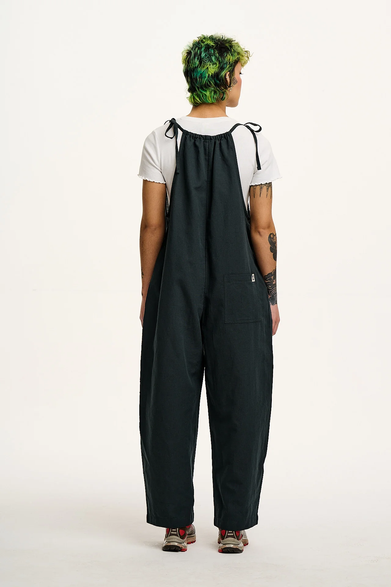 Ramona - Cotton & Linen Jumpsuit in Black