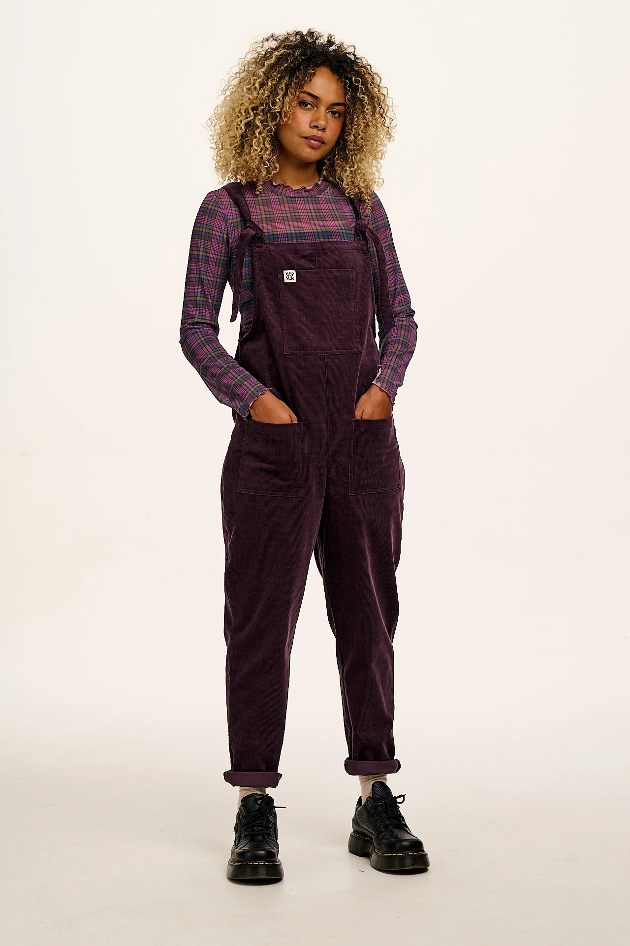 Original - Corduroy Dungarees in Plum Perfect