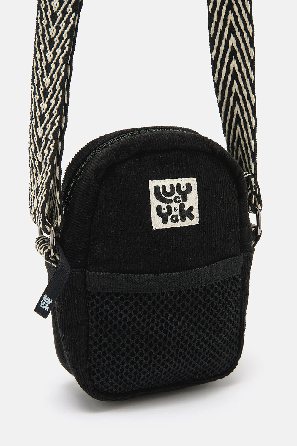 Brady - Crossbody Corduroy Bag in Black