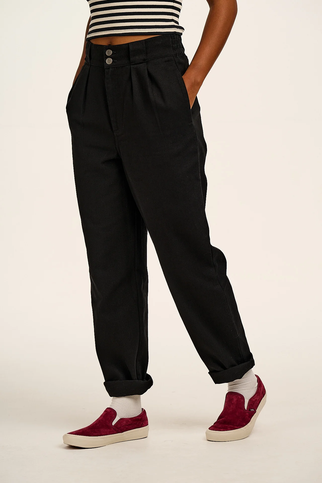 Addison - Cotton Jeans in Black