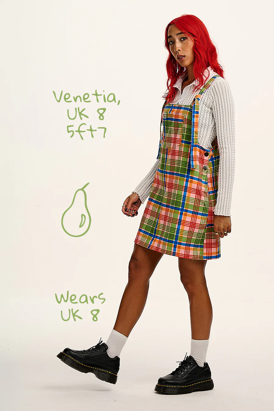 Mini Pini - Cotton Dress in Kitchen Check