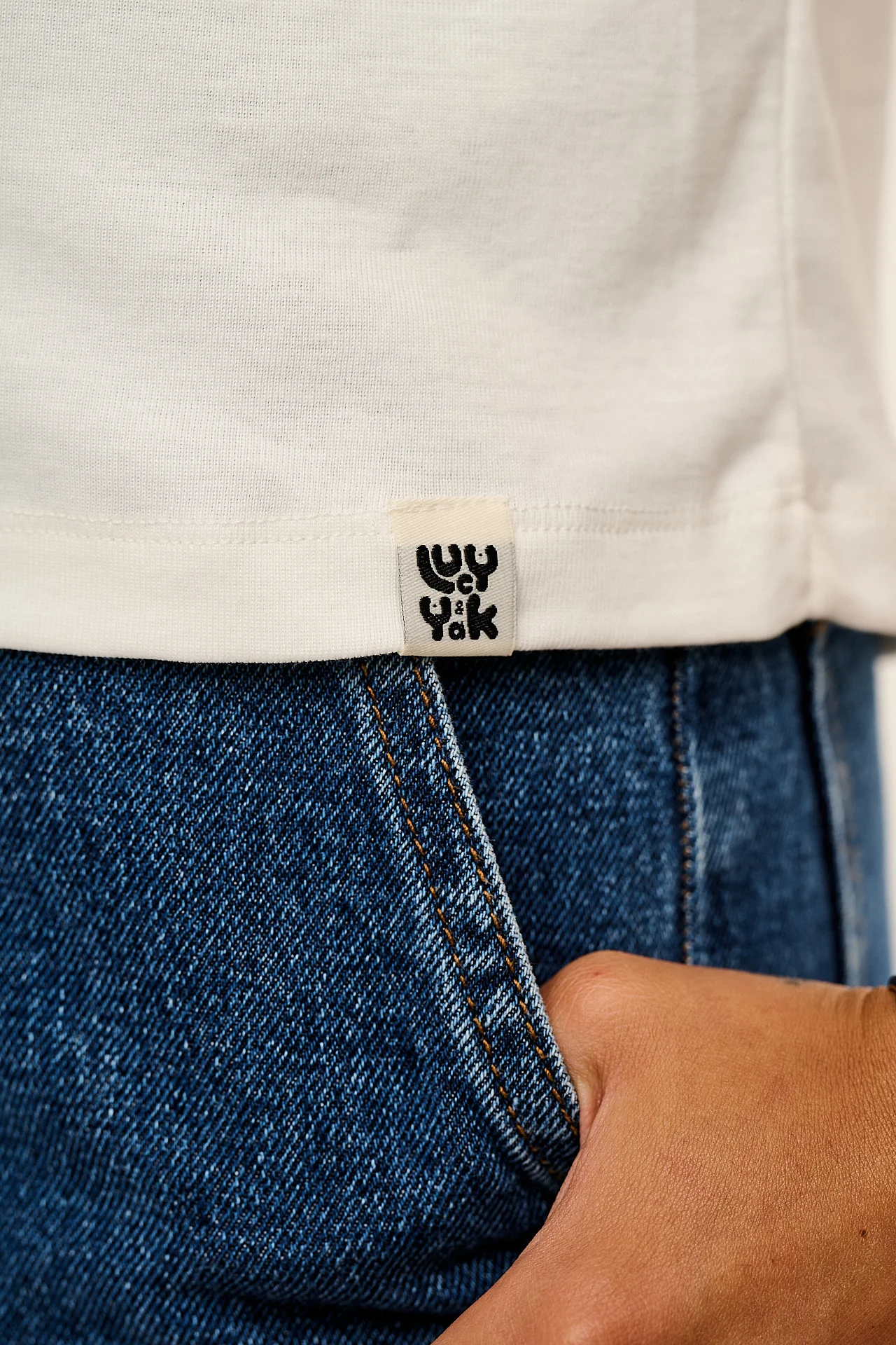 Maya - Cotton Tee in Flower Placement Print