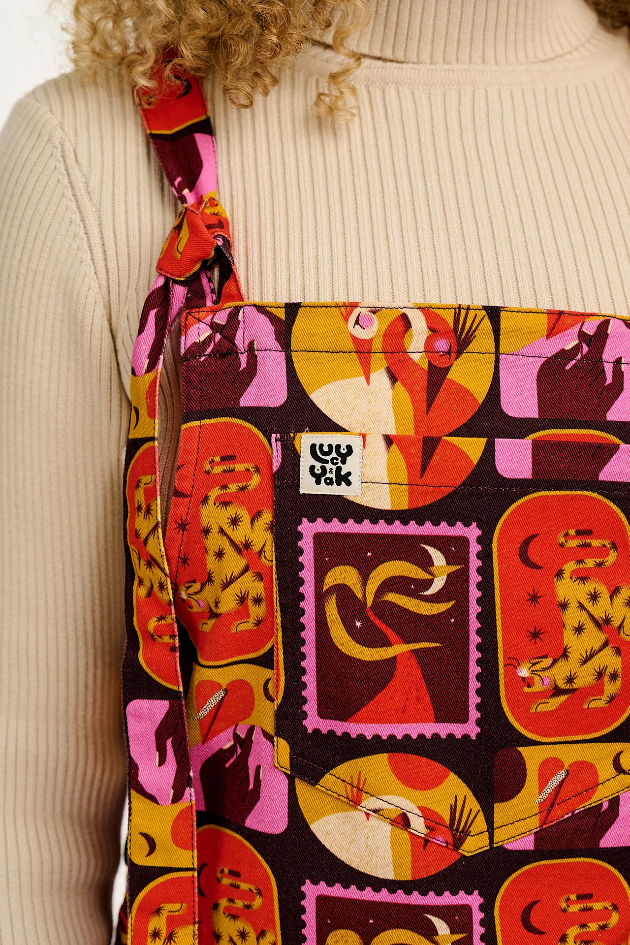 L.E. Mini Pini - Cotton Dress in Artist Print by Hugo Alberto