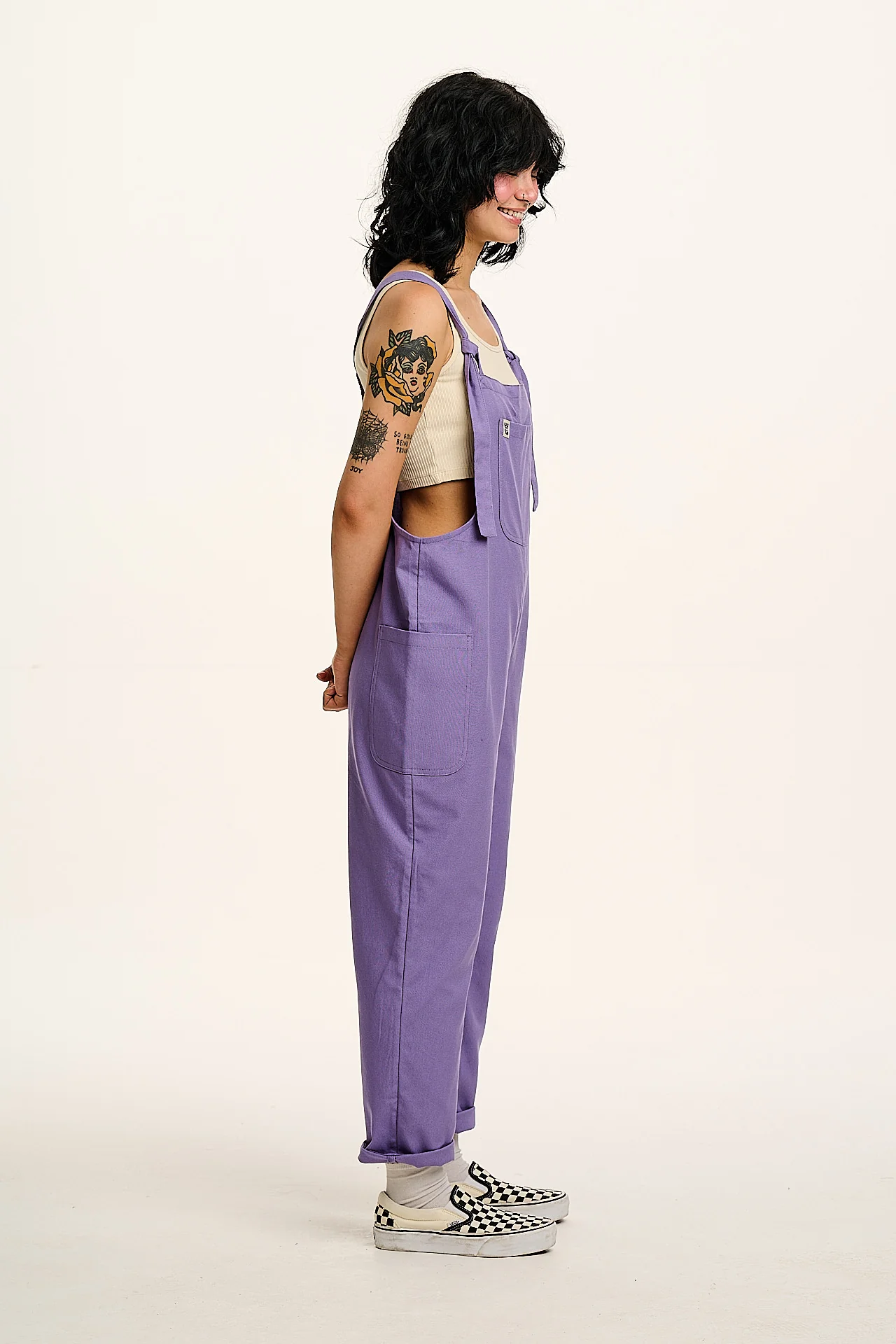 Una - Cotton Dungarees in Purple