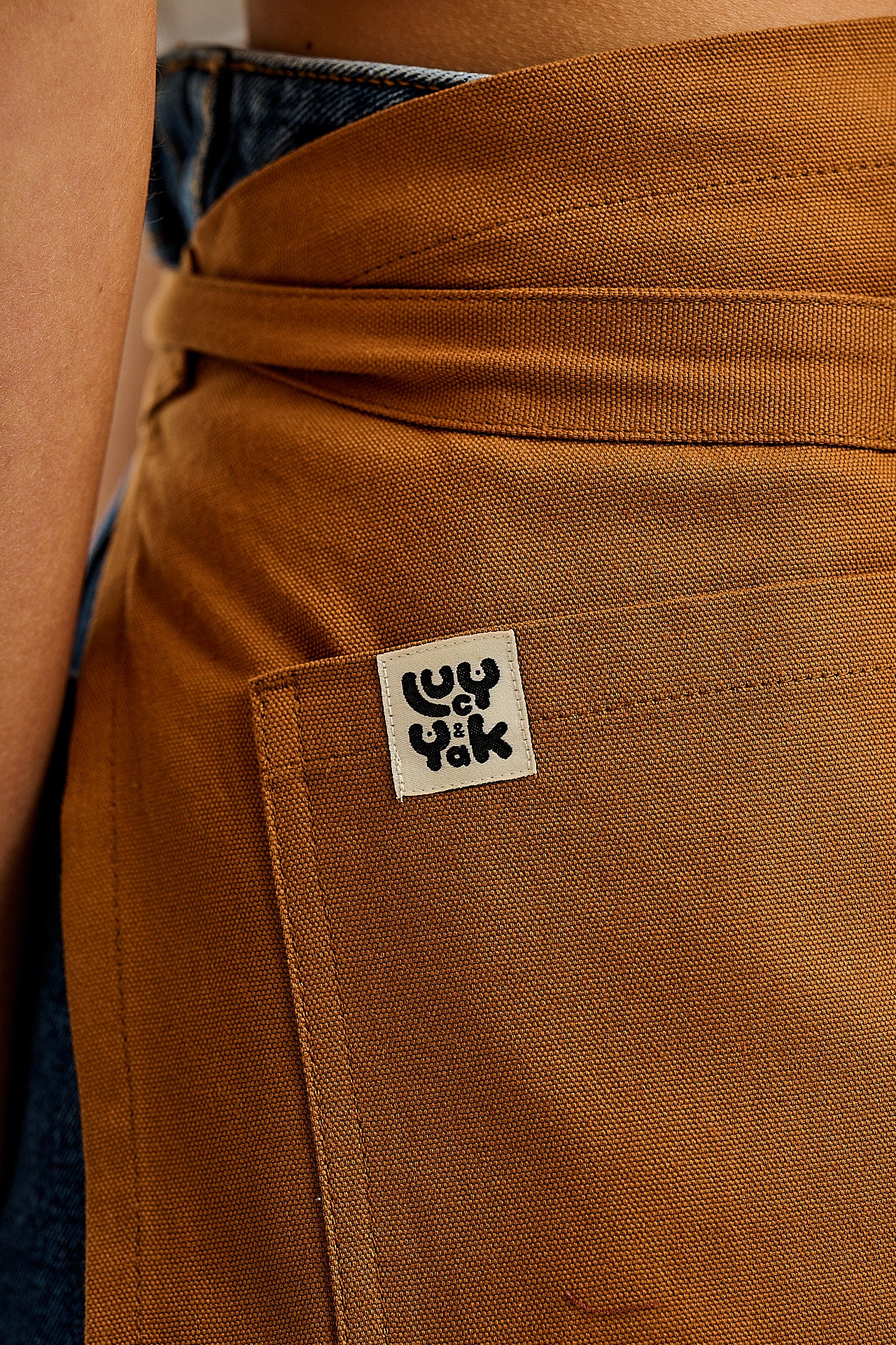 Millau - Midweight Cotton Waist Apron in Tan