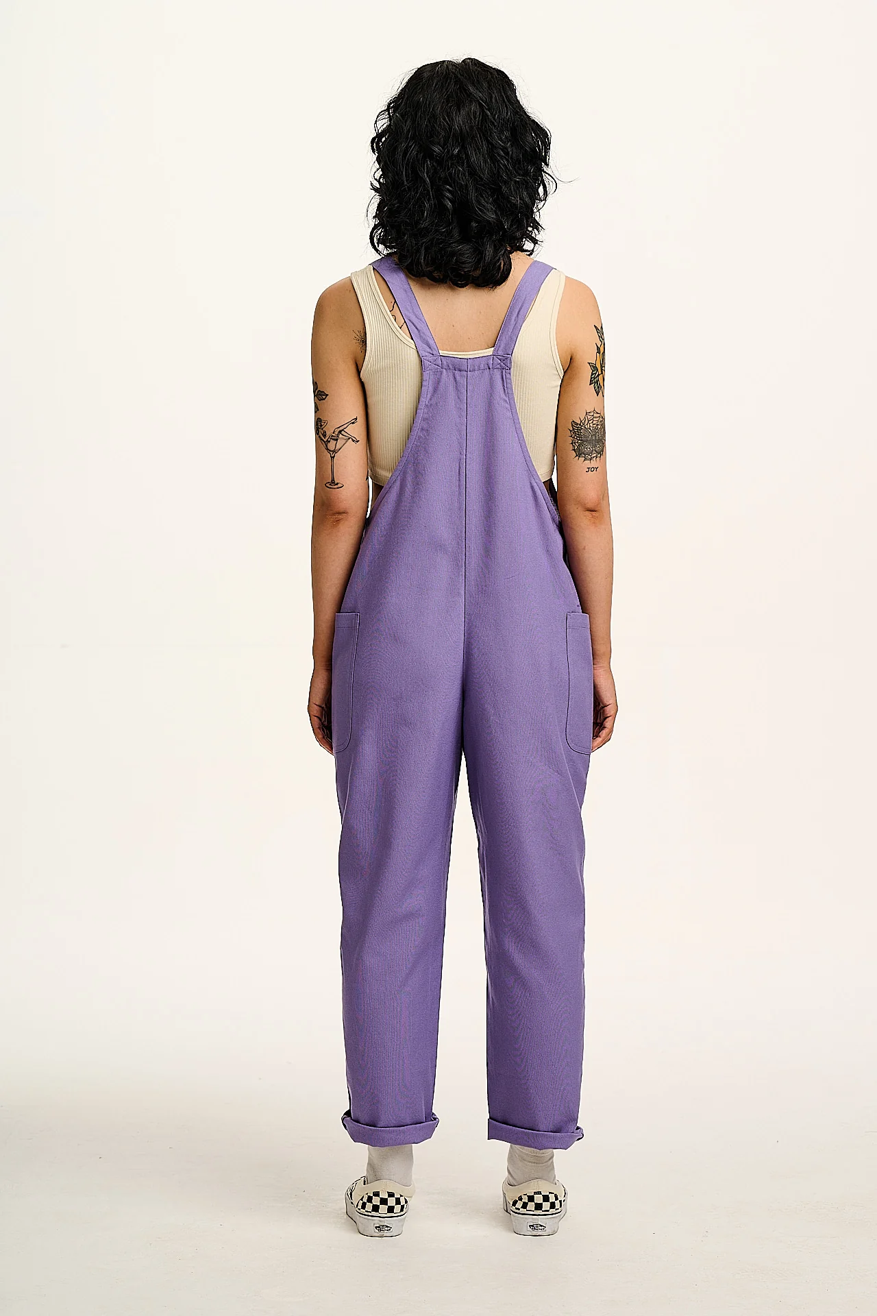 Una - Cotton Dungarees in Purple