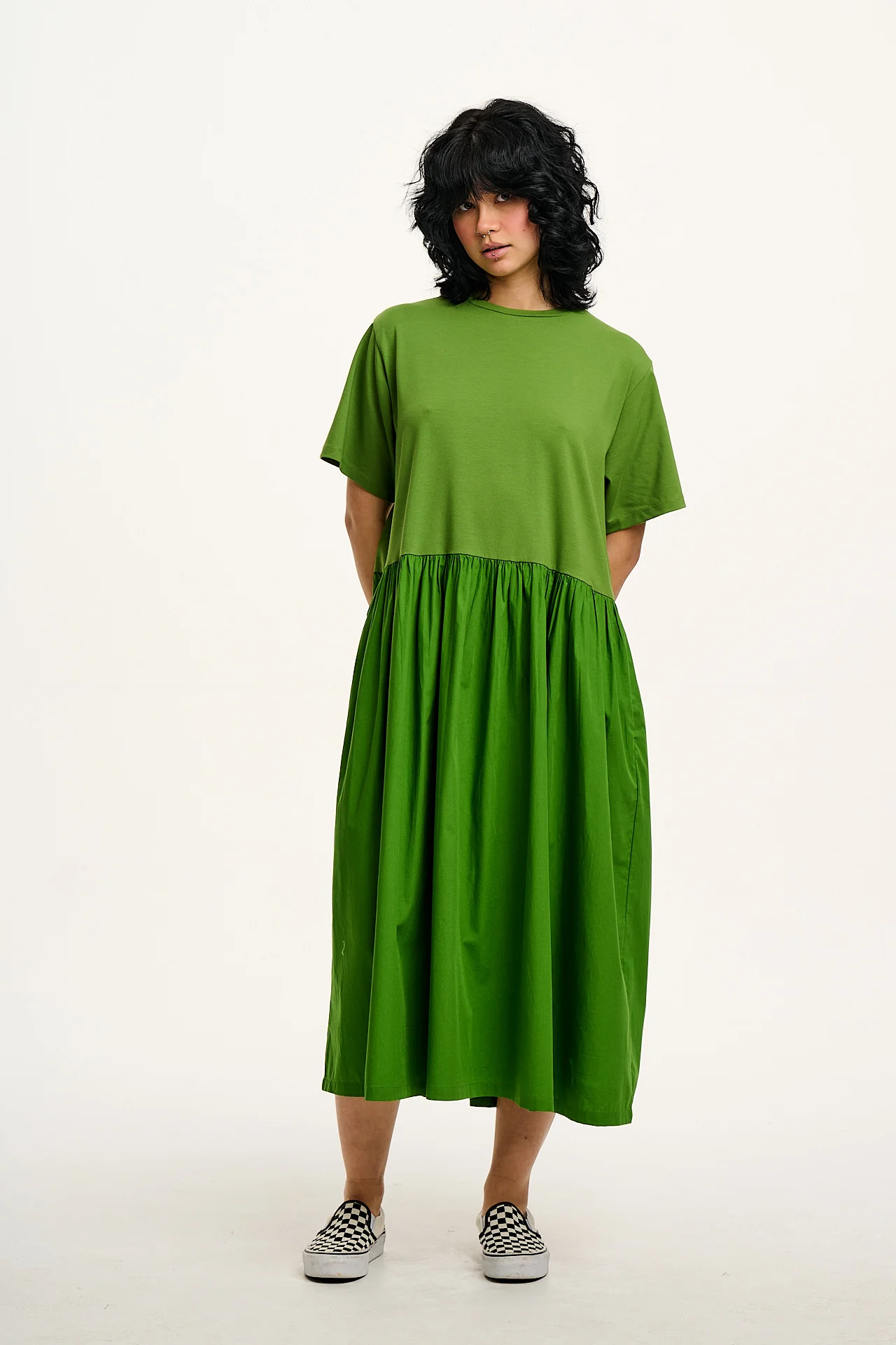 Georgia - Midi Dress in Green