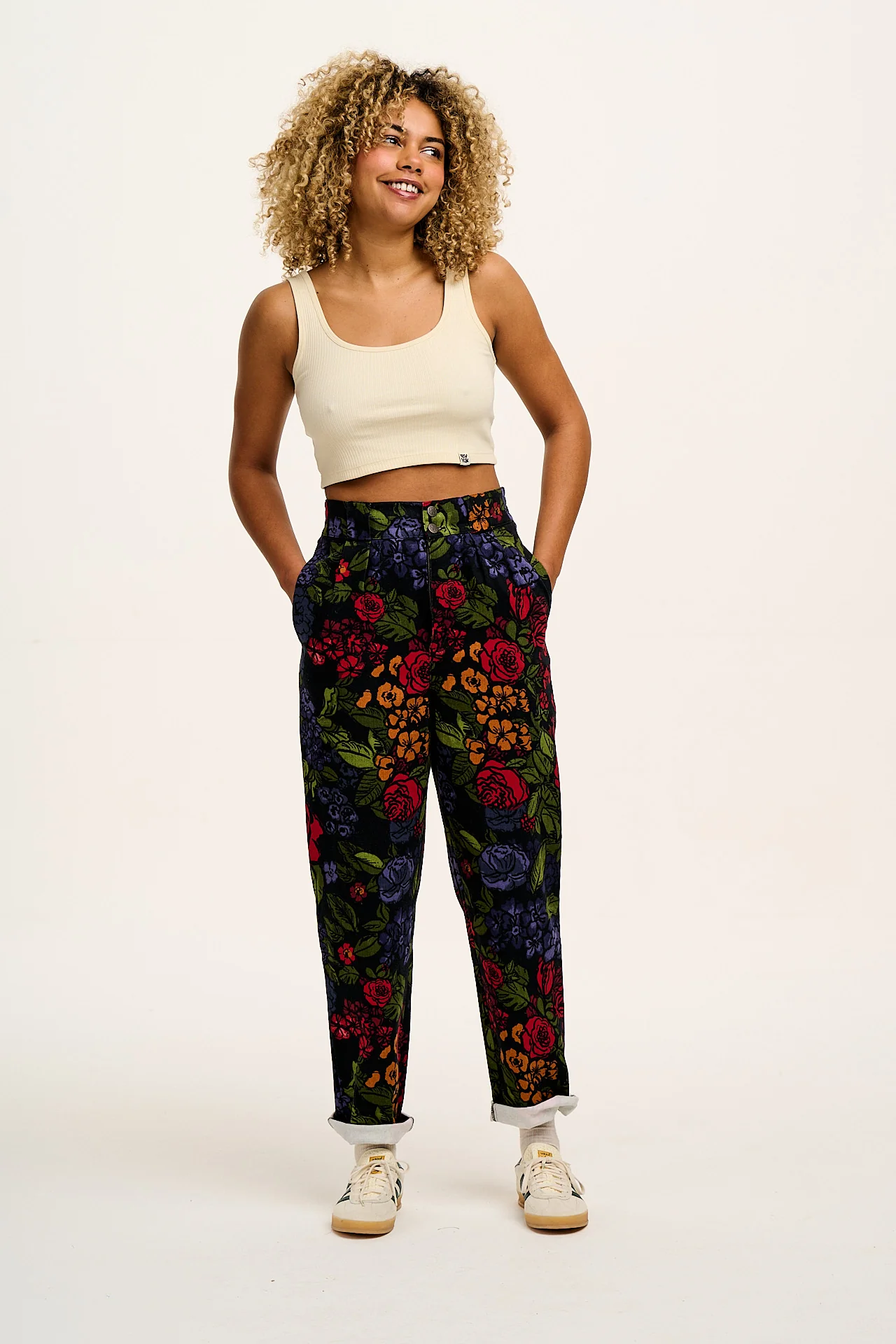 Addison - Cotton Jeans in Maria Print