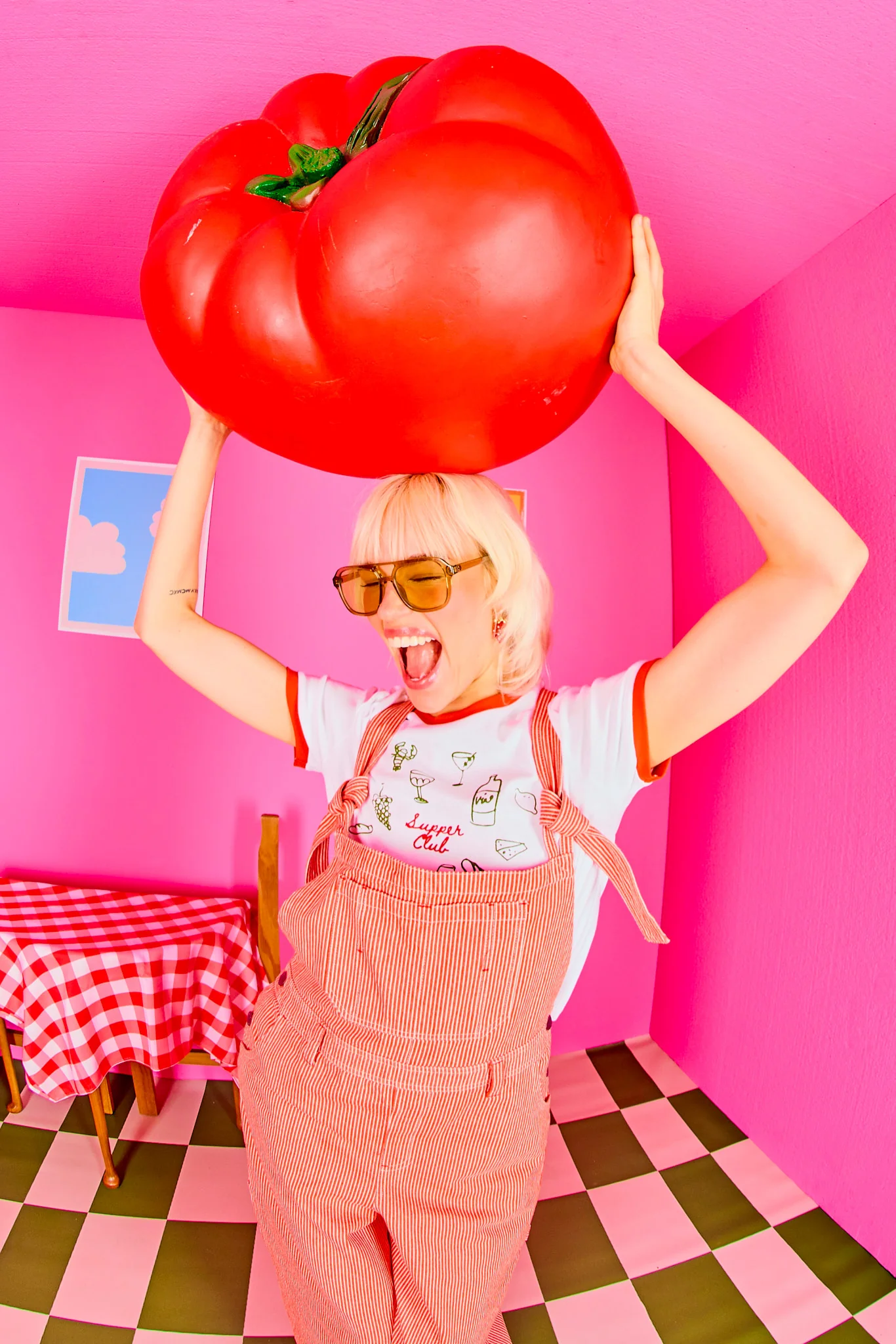 Maya - Cotton Tee in Supper Club Print