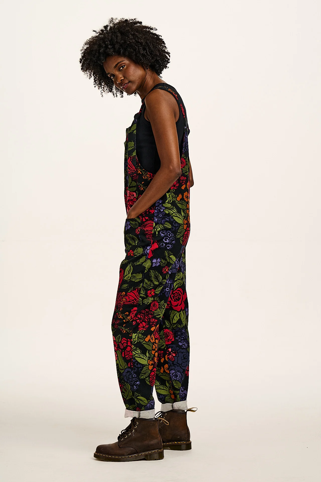 Original - Cotton Dungarees in Maria Print