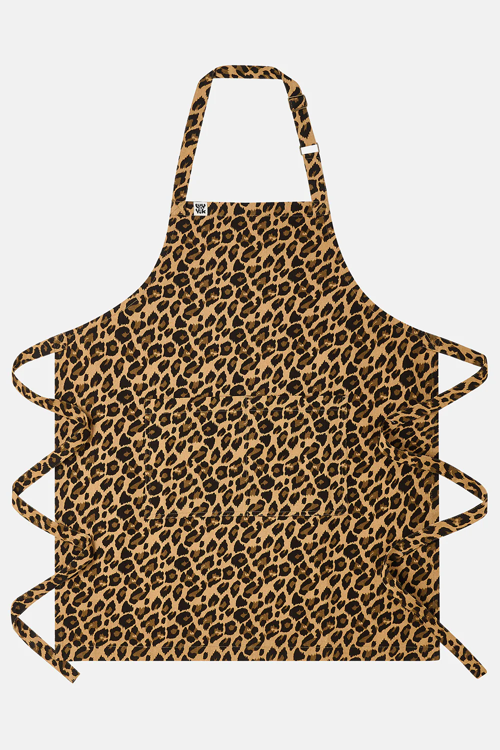 Amaia - Midweight Cotton Apron in Leopard Print