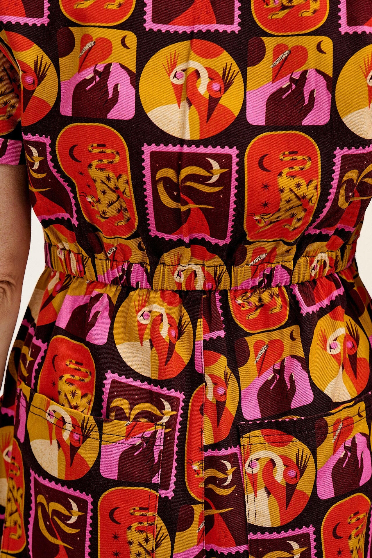 L.E. Ragan - Cotton Jumpsuit in Artist Print by Hugo Alberto