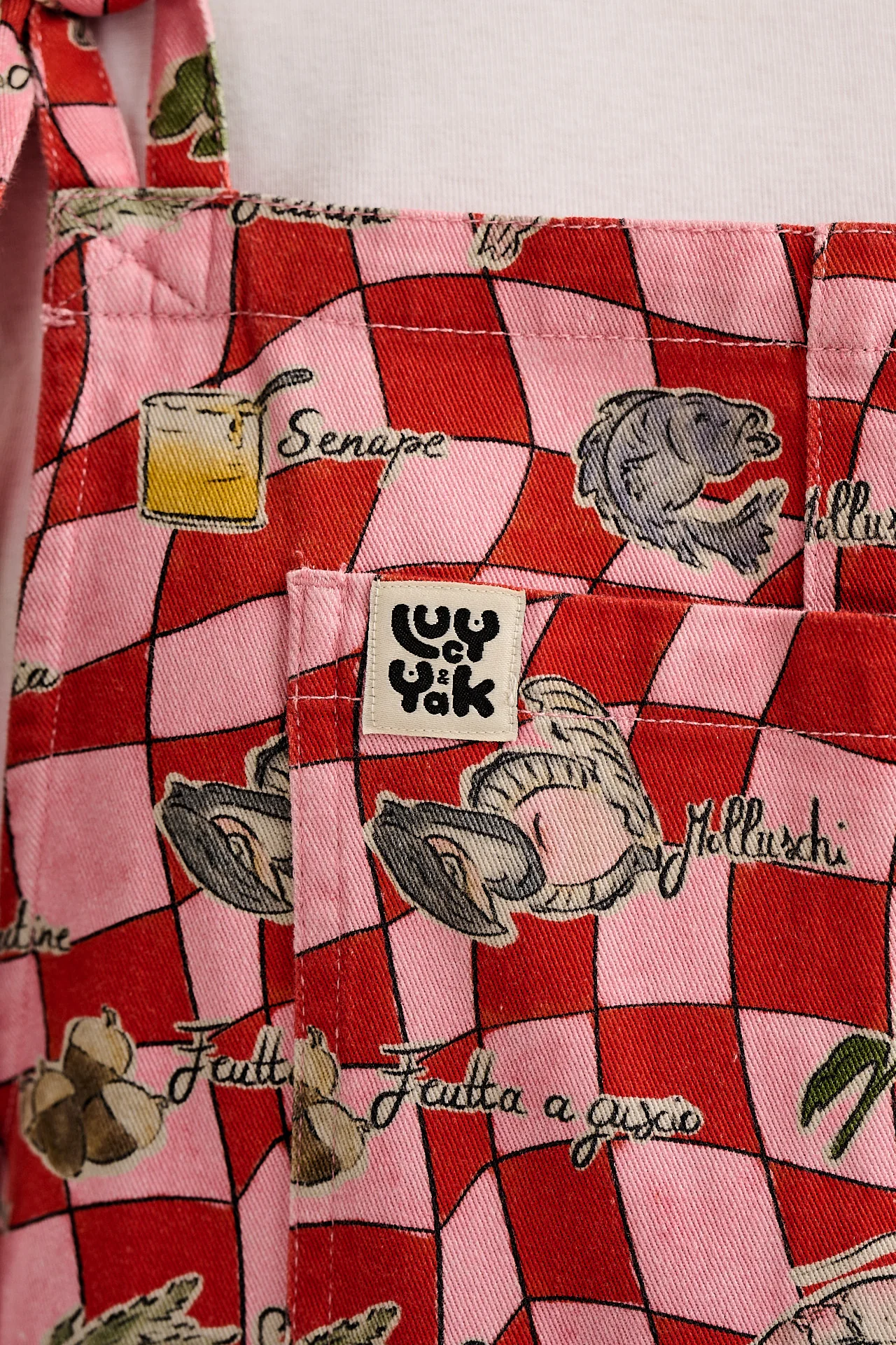 Original - Cotton Dungarees in Pink & Red Sorrento Print