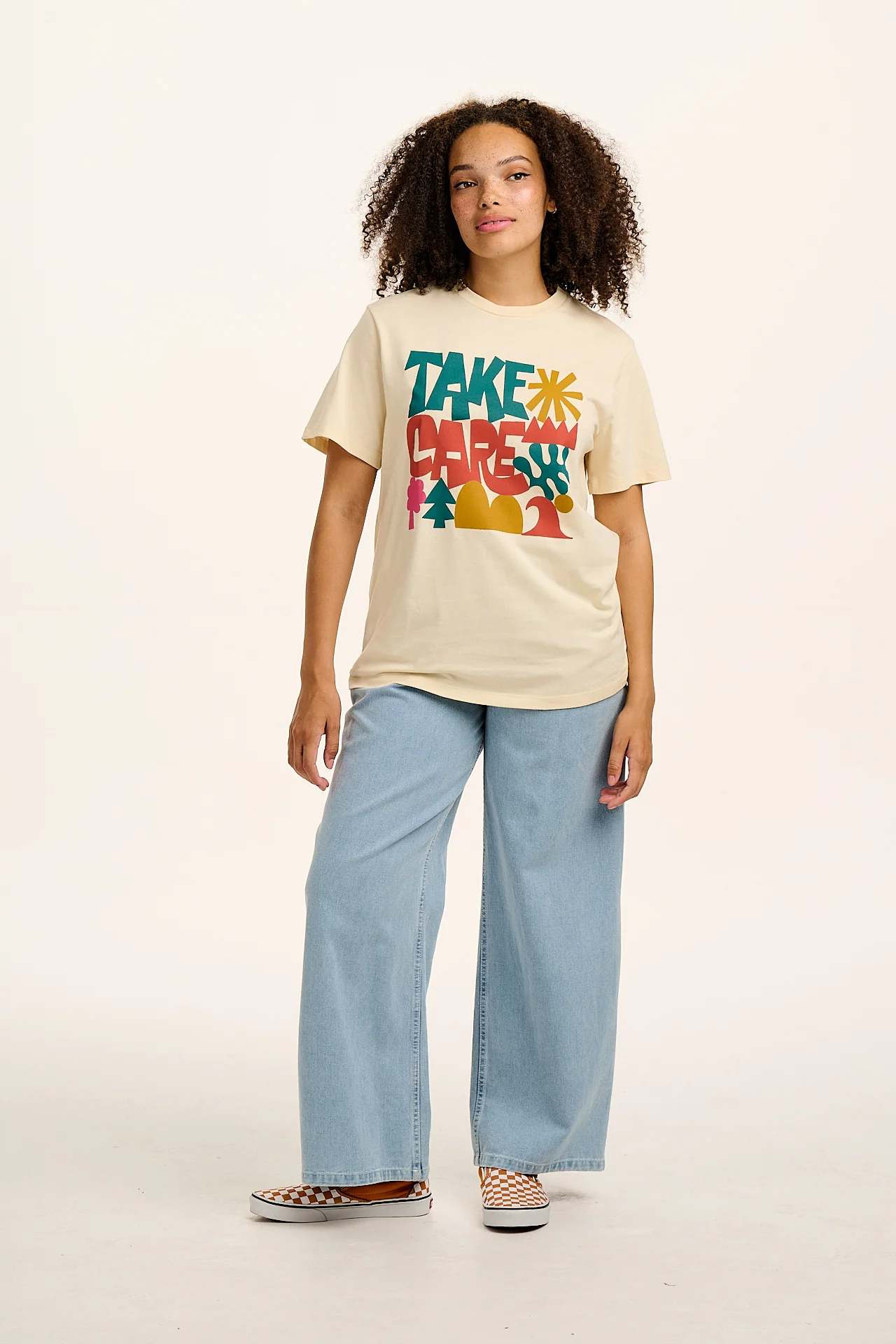 Denver - Cotton Tee in Take Care Print