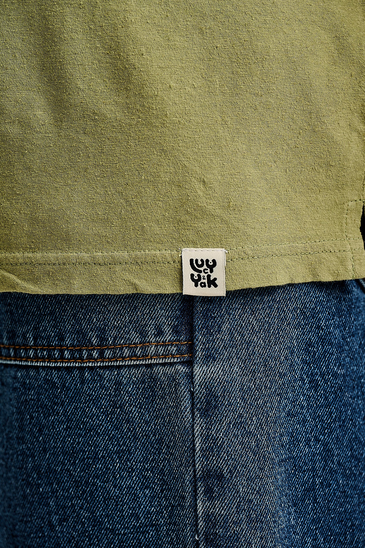 Murat - Long Sleeve Lightweight Cotton & Hemp Tee in Sage Green