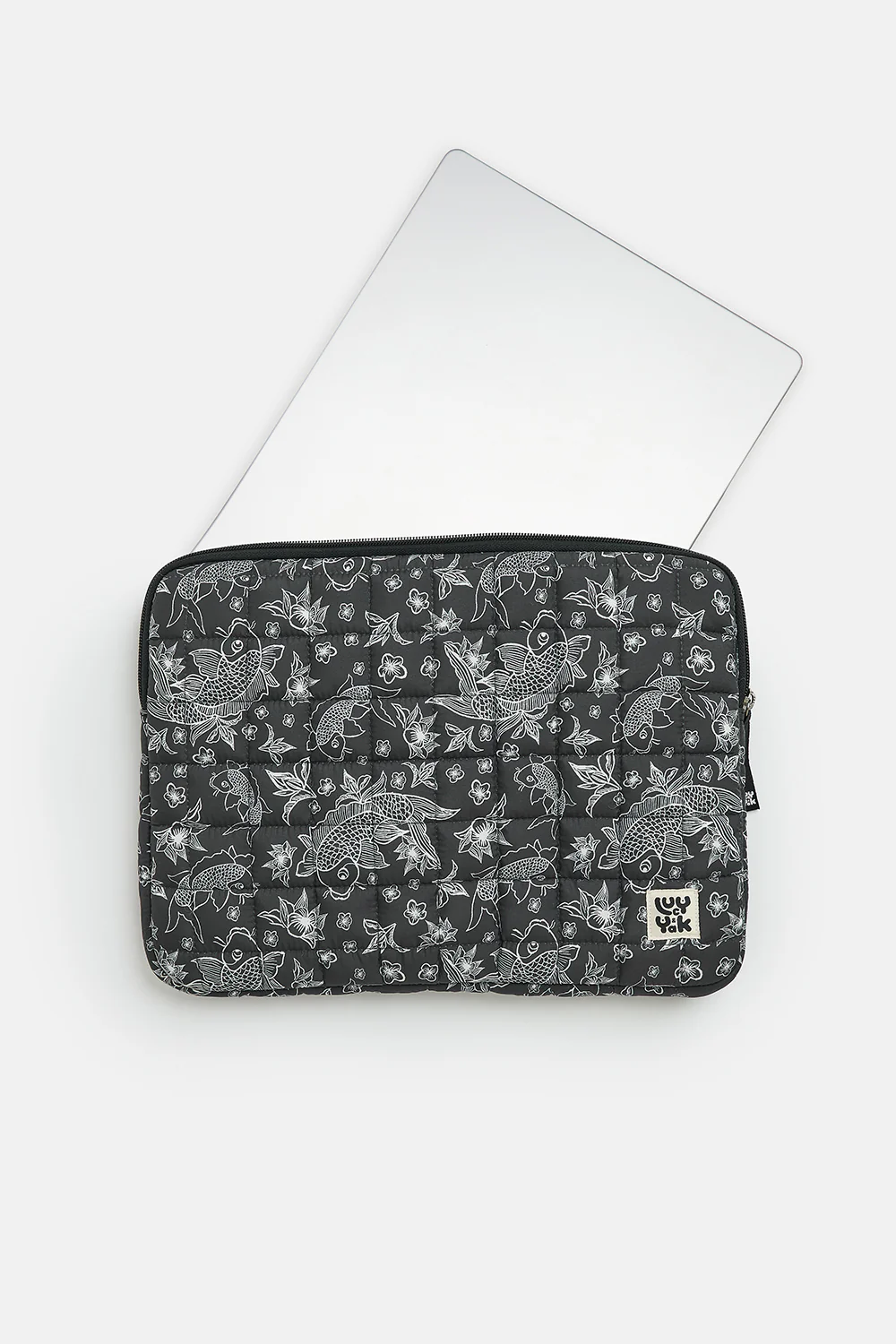 Emelien - 13 Laptop Case in Black Koi Print