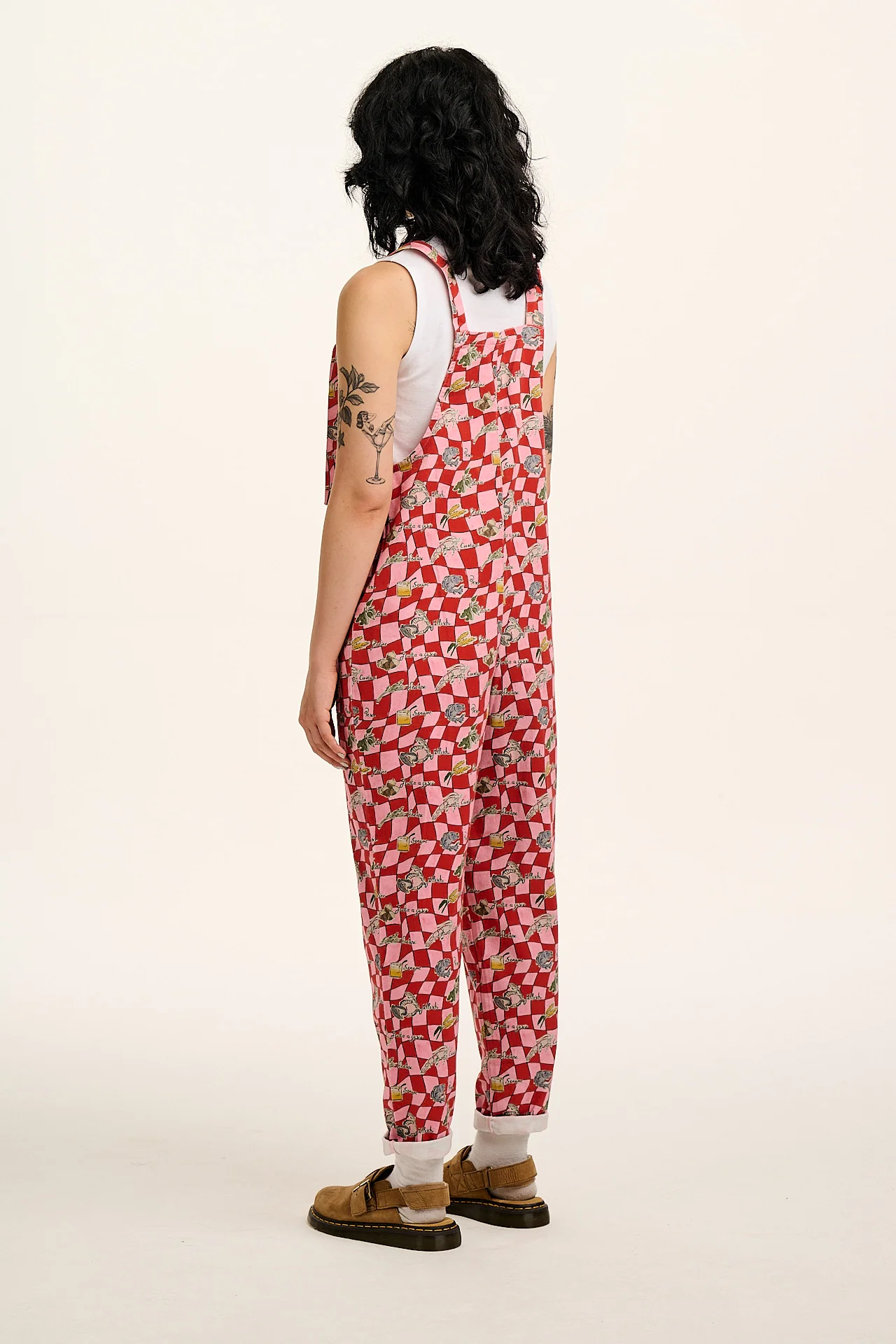 Original - Cotton Dungarees in Pink & Red Sorrento Print