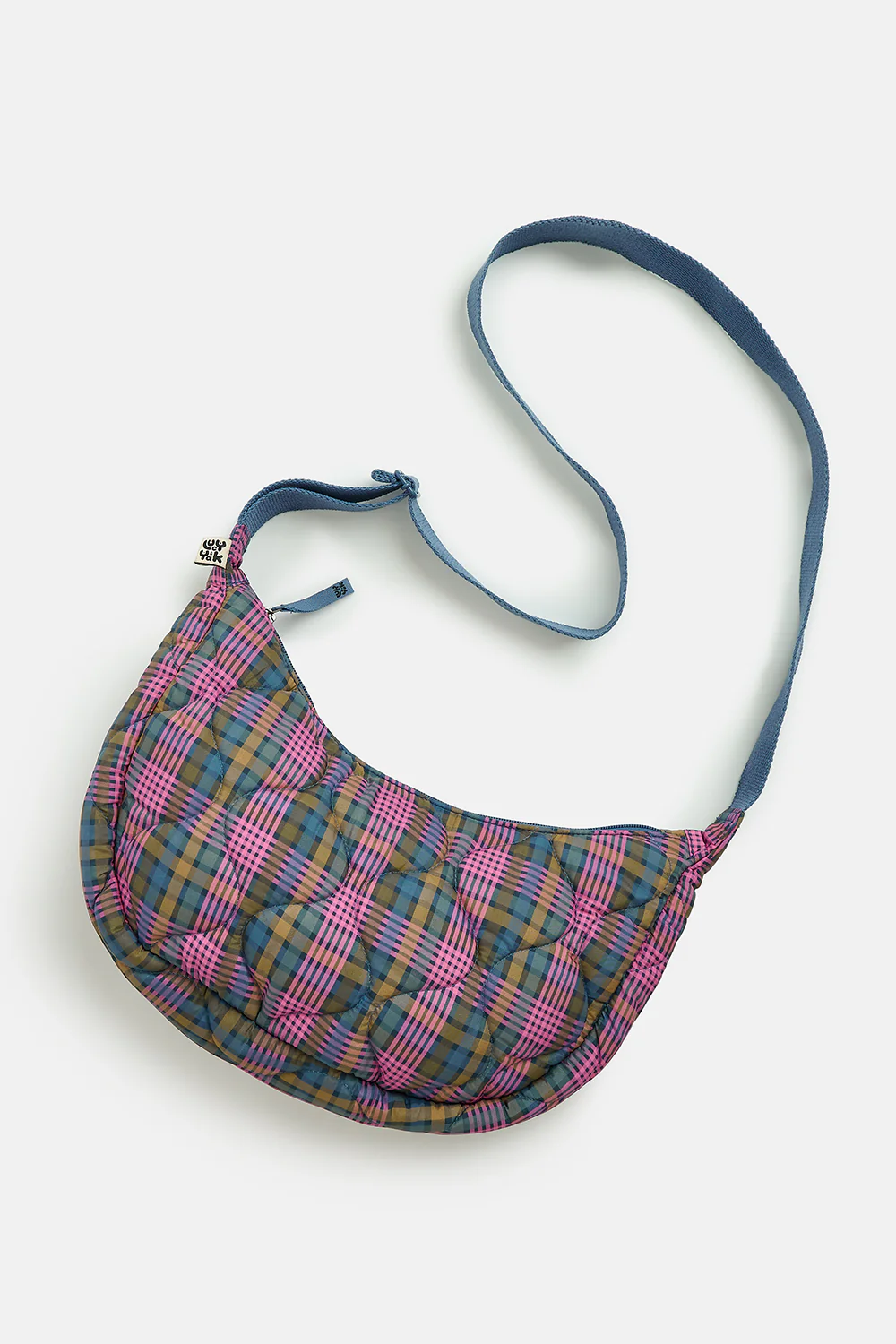 Bryony - Crossbody Bag in Purple Grunge Check