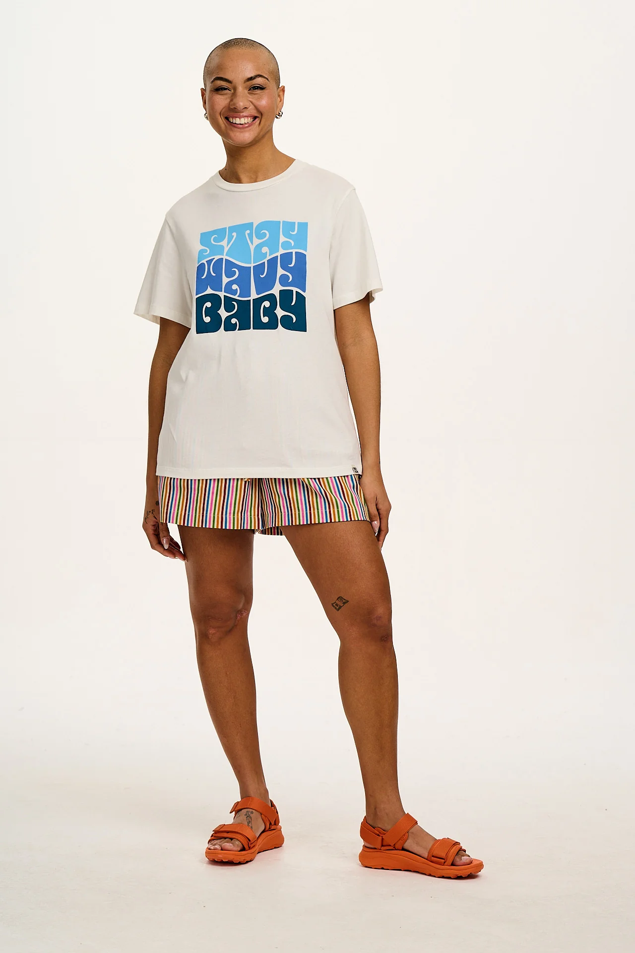 Denver - Cotton Tee in Stay Wavy Print