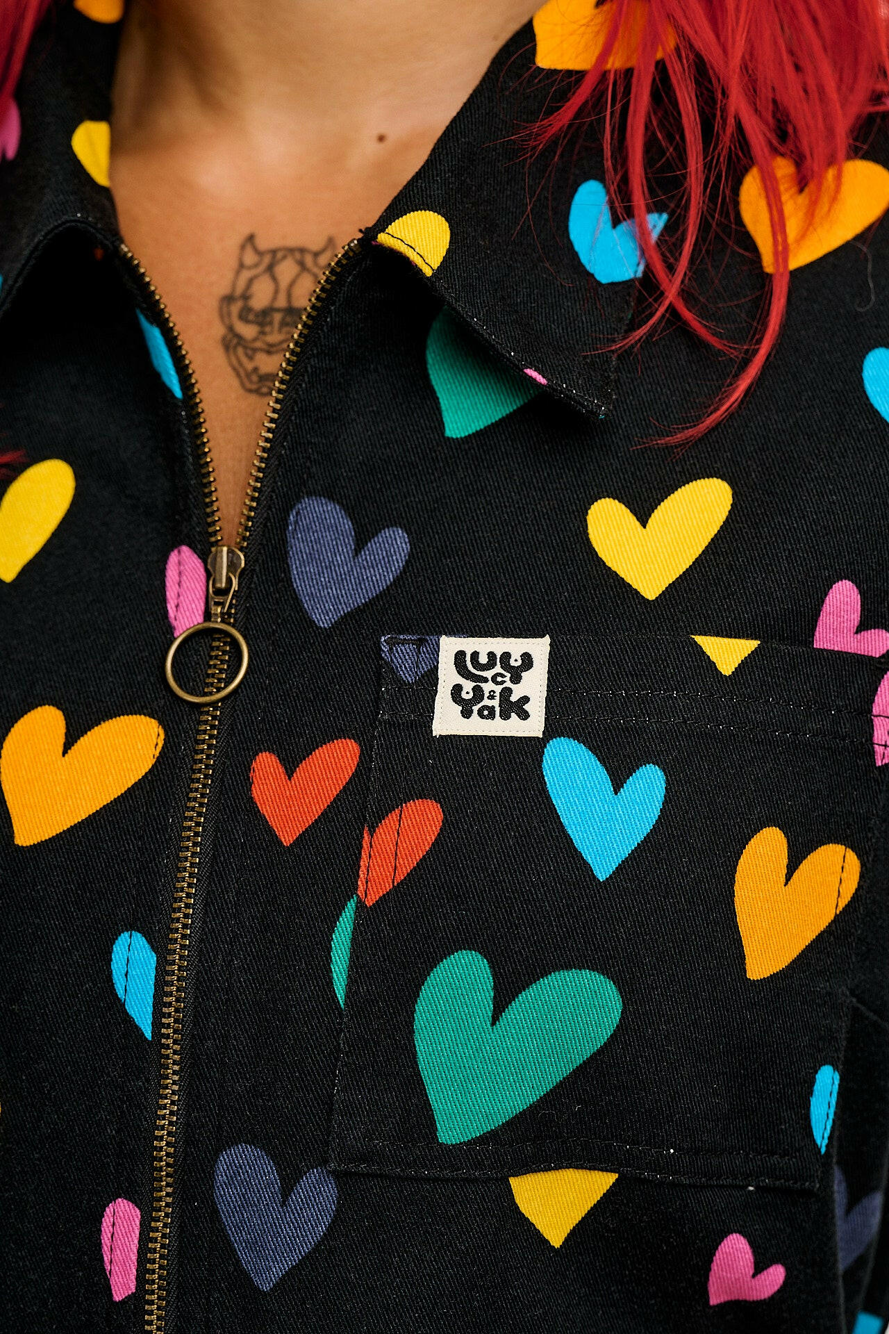 Ragan - Cotton Jumpsuit in Multi Cupid Print