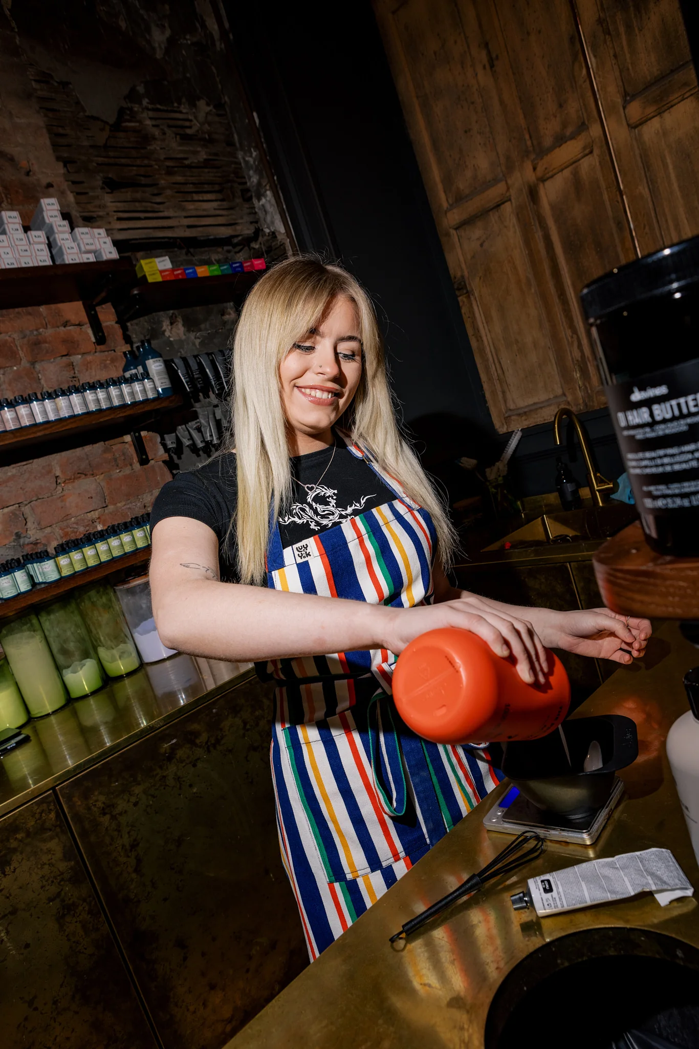 Amaia - Midweight Apron in Brighton Stripe Print