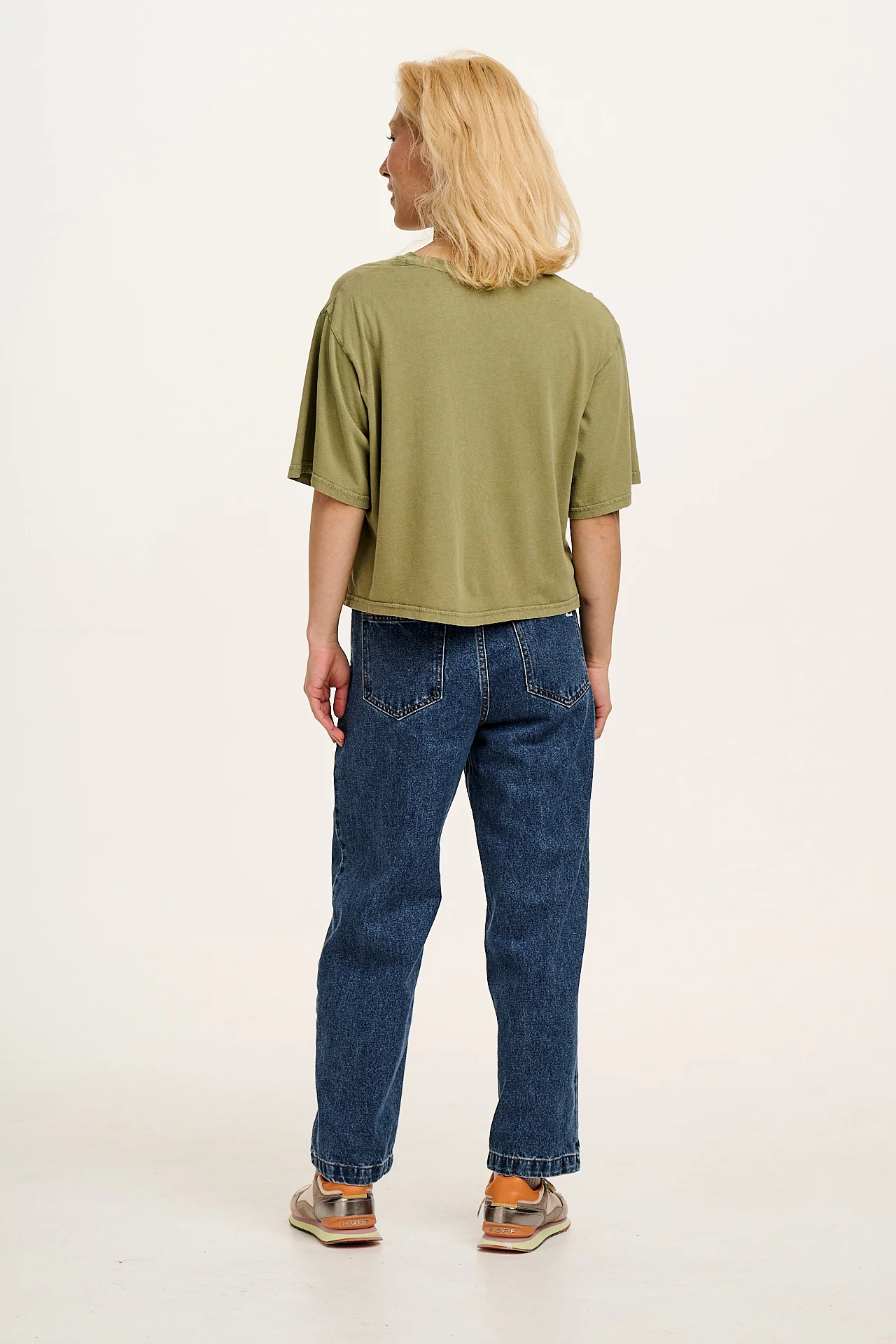 Zayla - Cropped Boxy Tee in Herb Garden Green