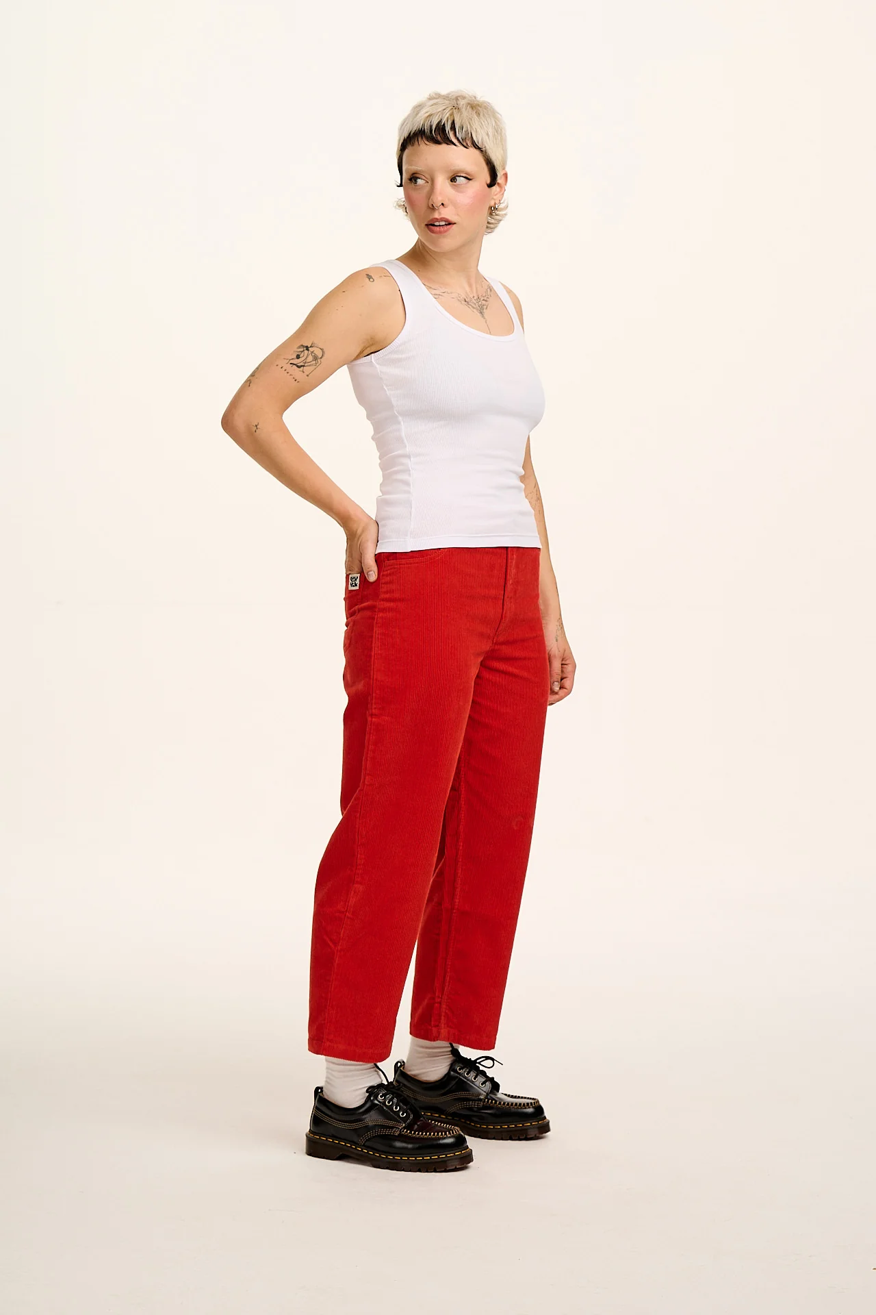 Romy - Ribbed Vest in White