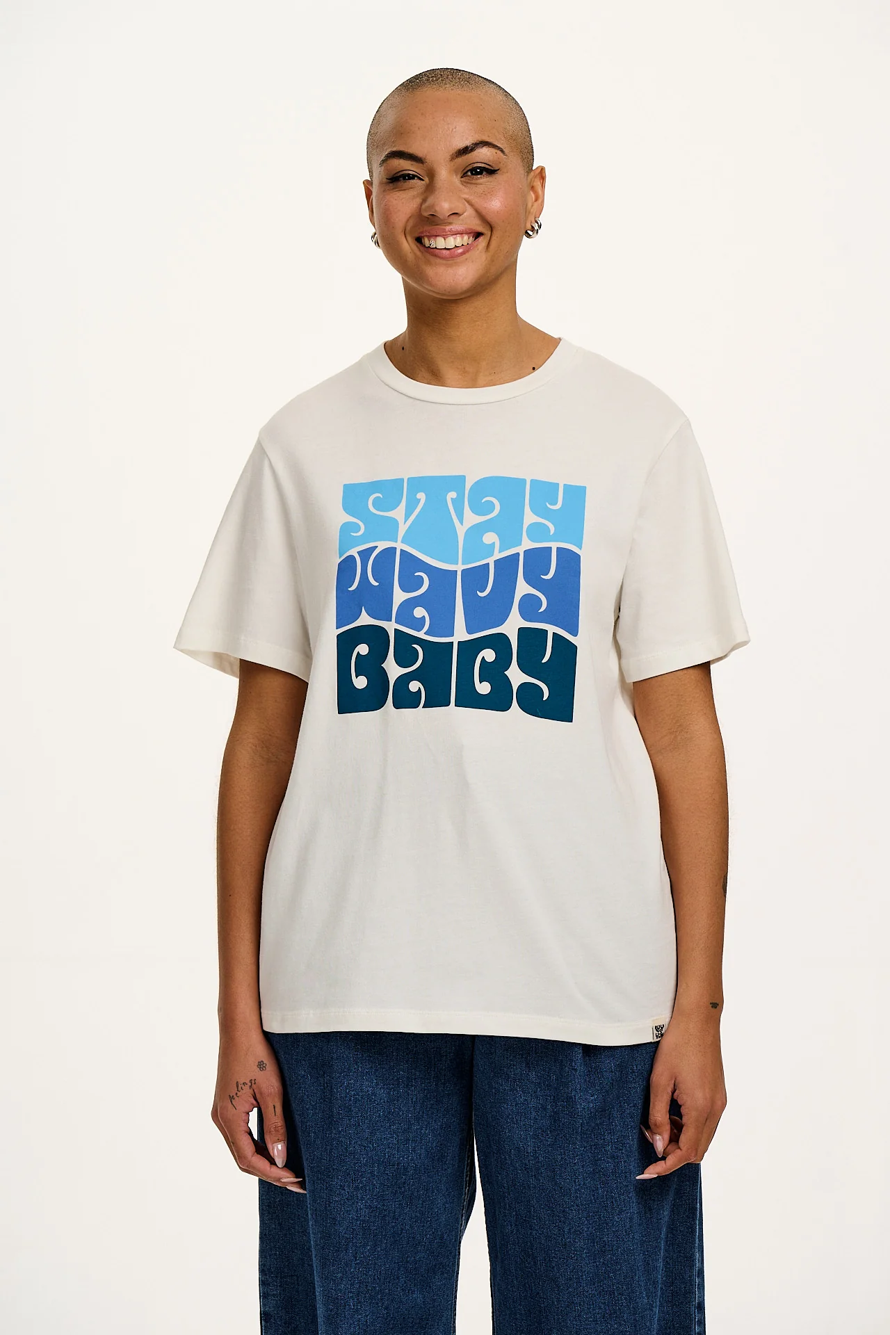 Denver - Cotton Tee in Stay Wavy Print