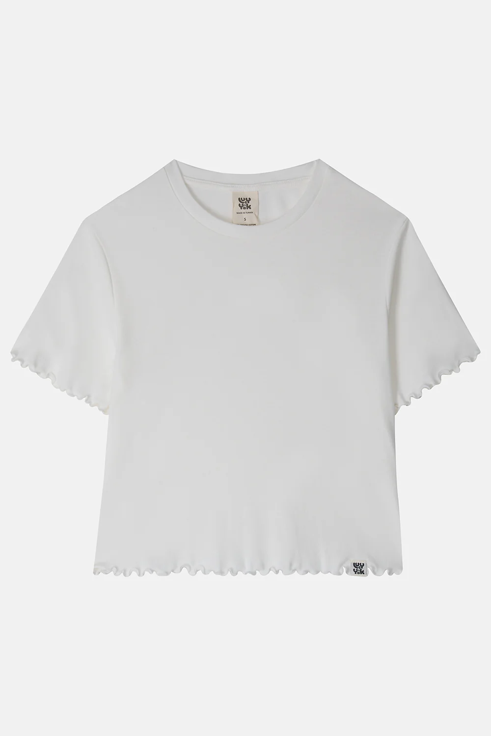 Greta - Cropped Cotton Top in Ecru