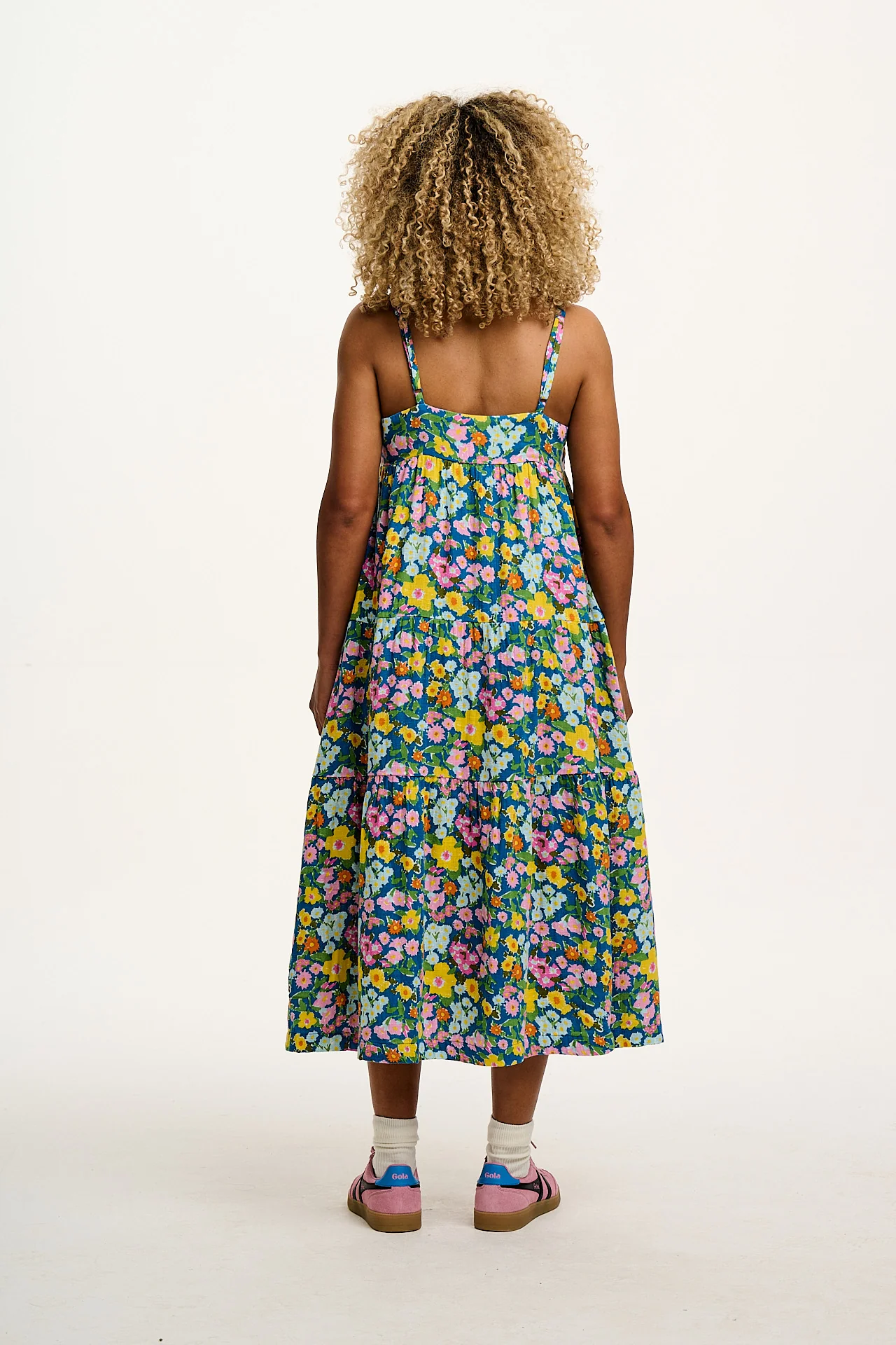 Mable - Maxi Dress in Island Blooms Scribbled Floral Print