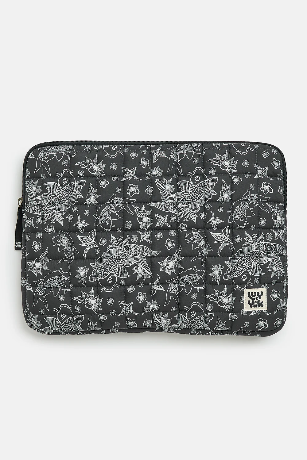 Emelien - 13 Laptop Case in Black Koi Print