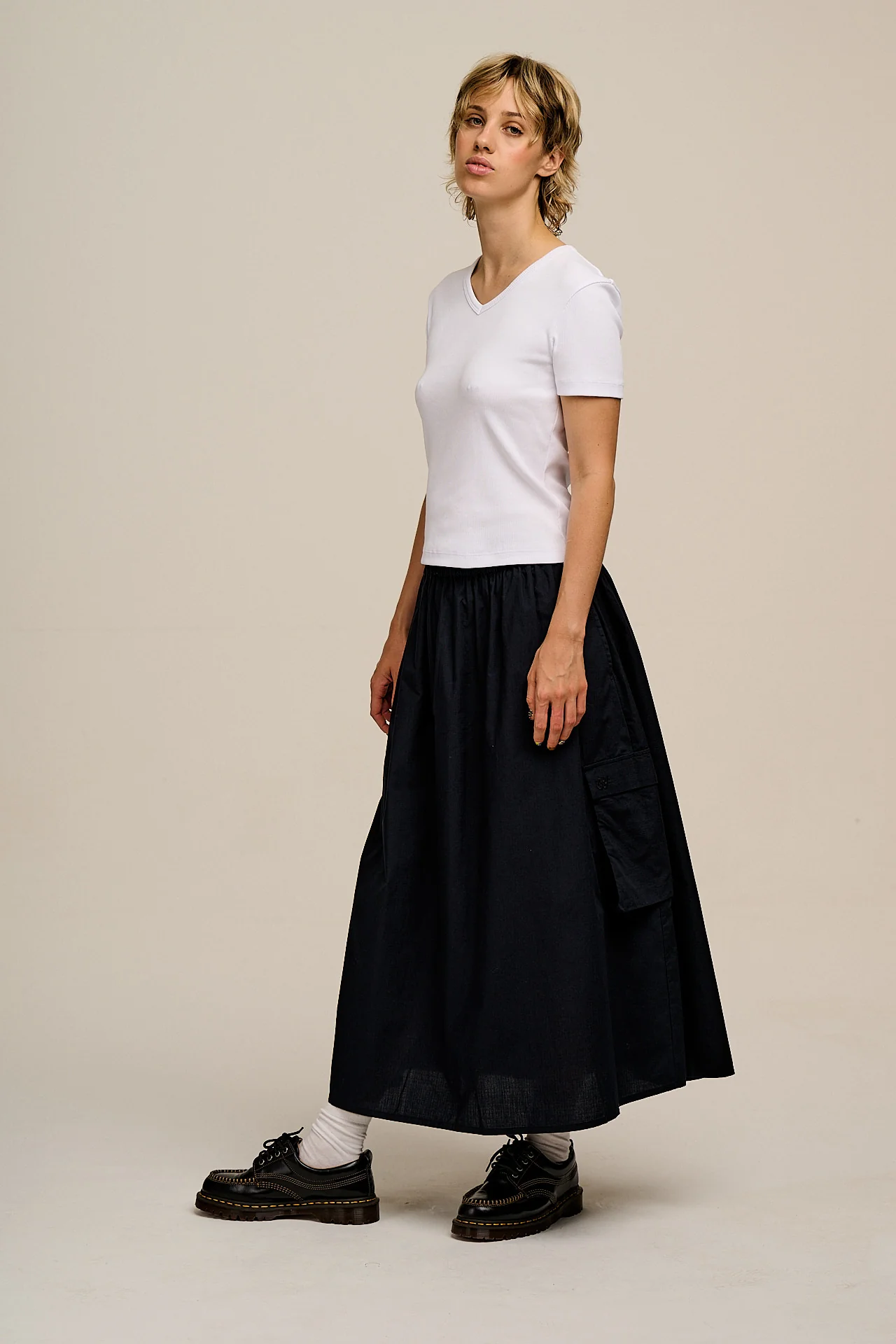 Dakota - Midi Skirt in Black