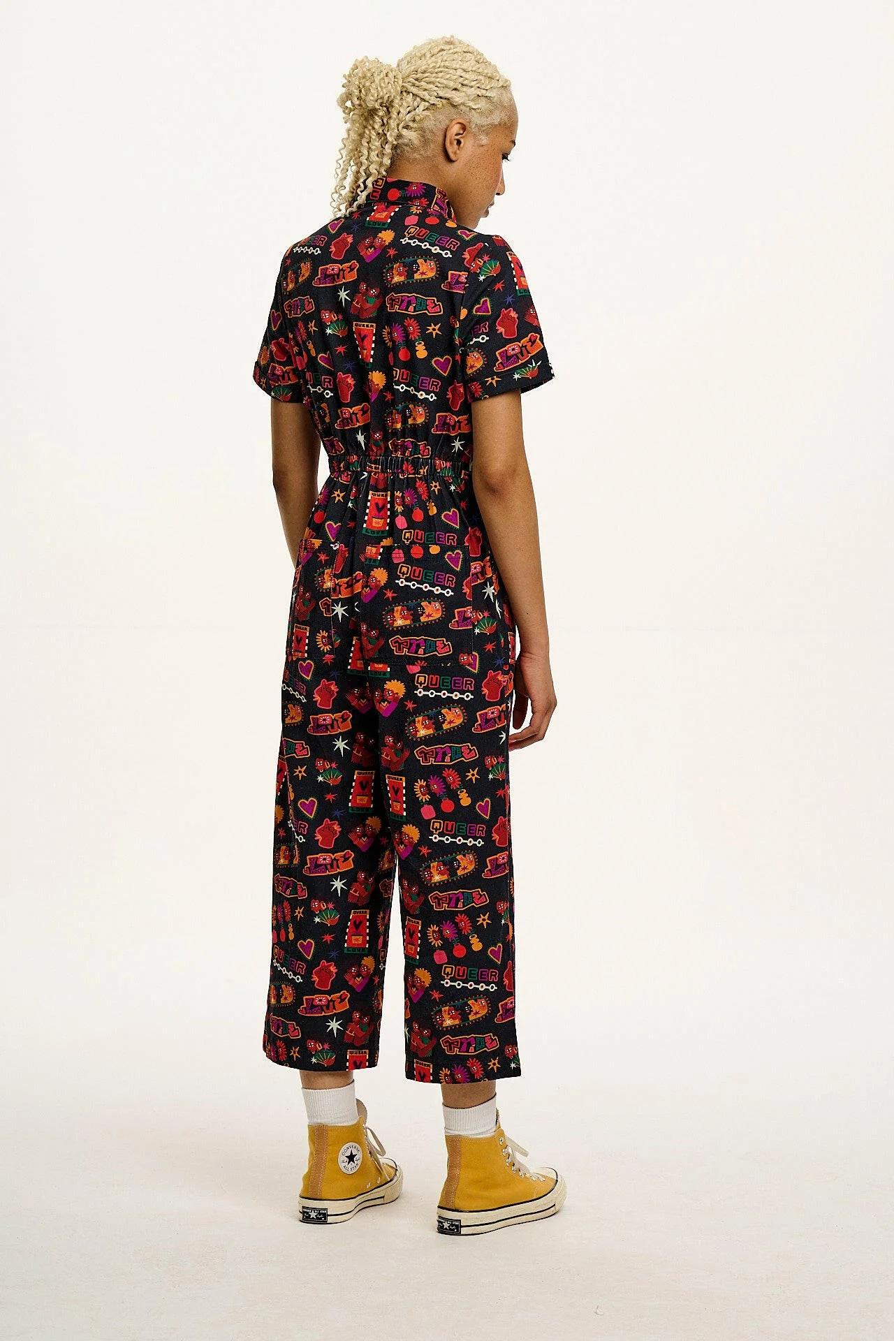 L.E. Ragan - Cotton Jumpsuit in Artist Print by Amanda Lobos