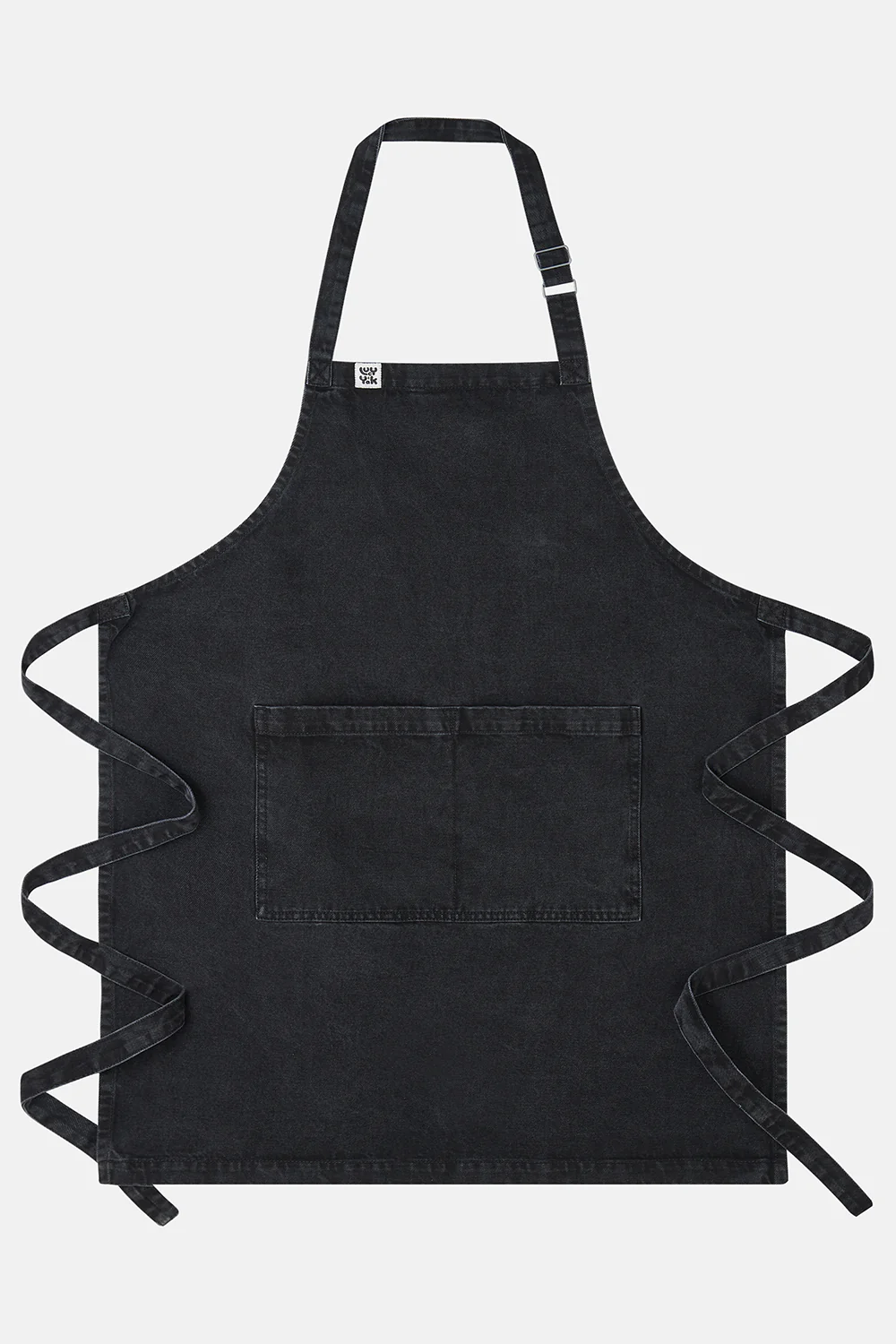 Amaia - Heavyweight Denim Apron in Washed Black