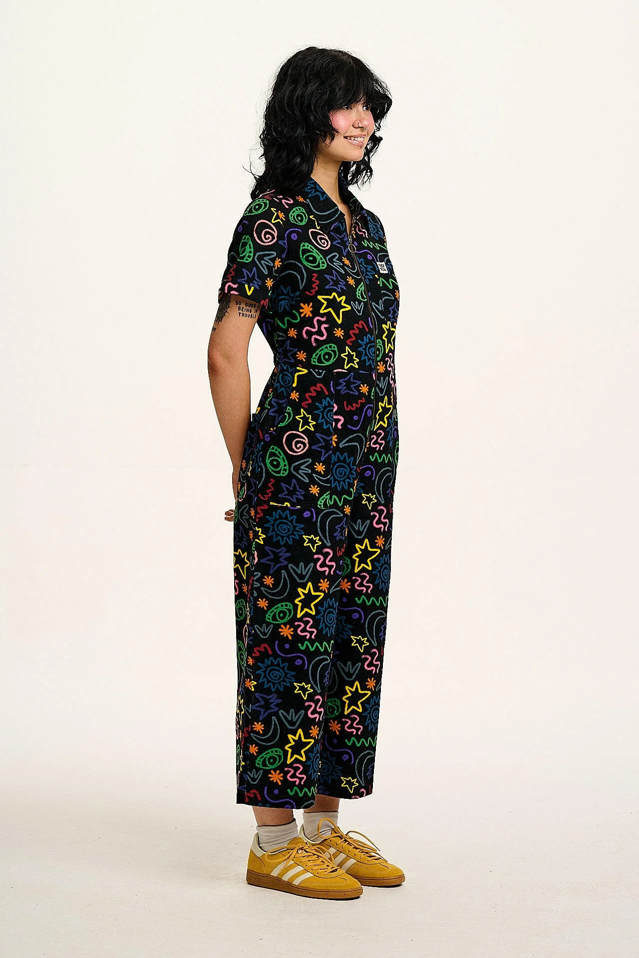 Ragan - Cotton Jumpsuit in Apollo Print