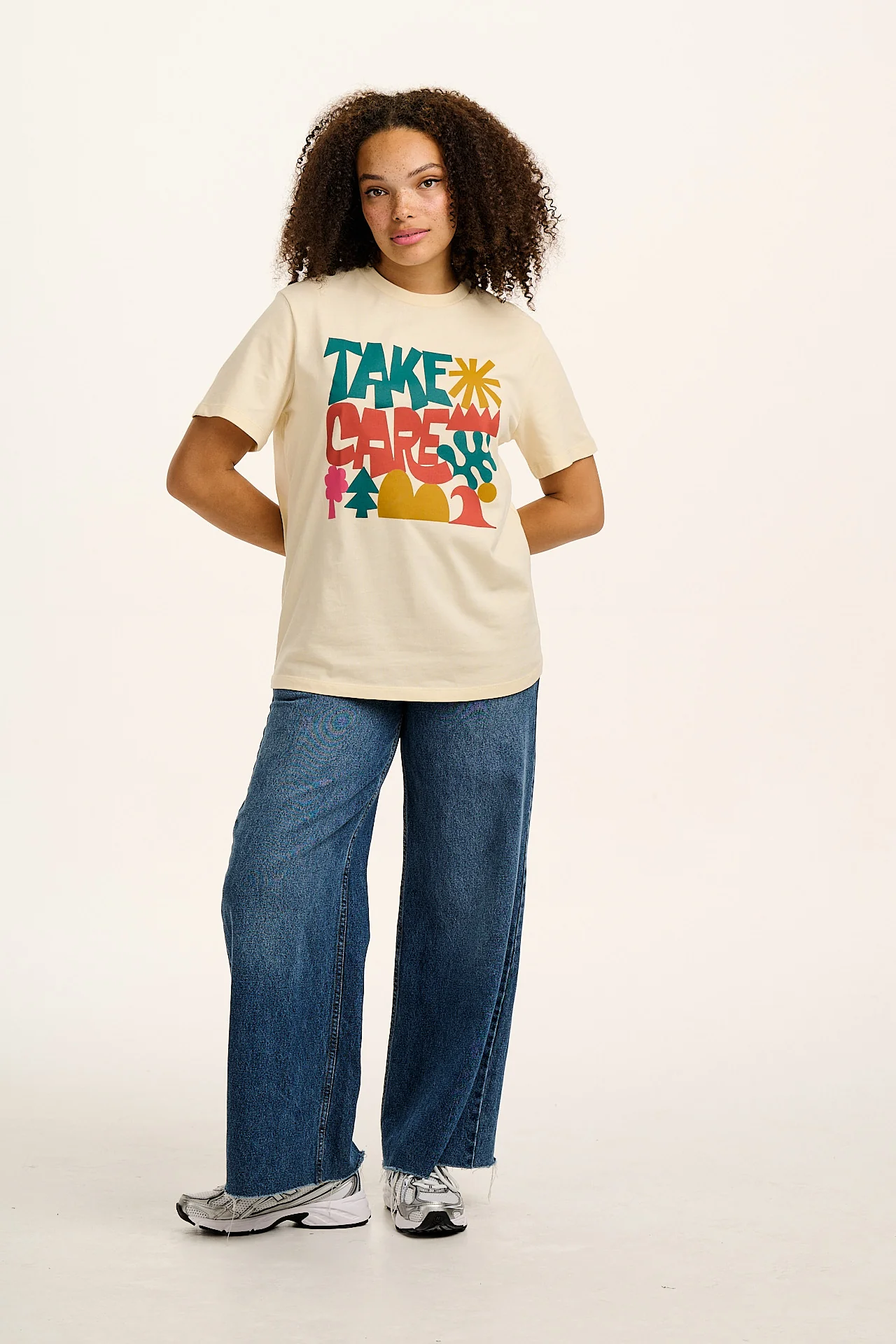 Denver - Cotton Tee in Take Care Print