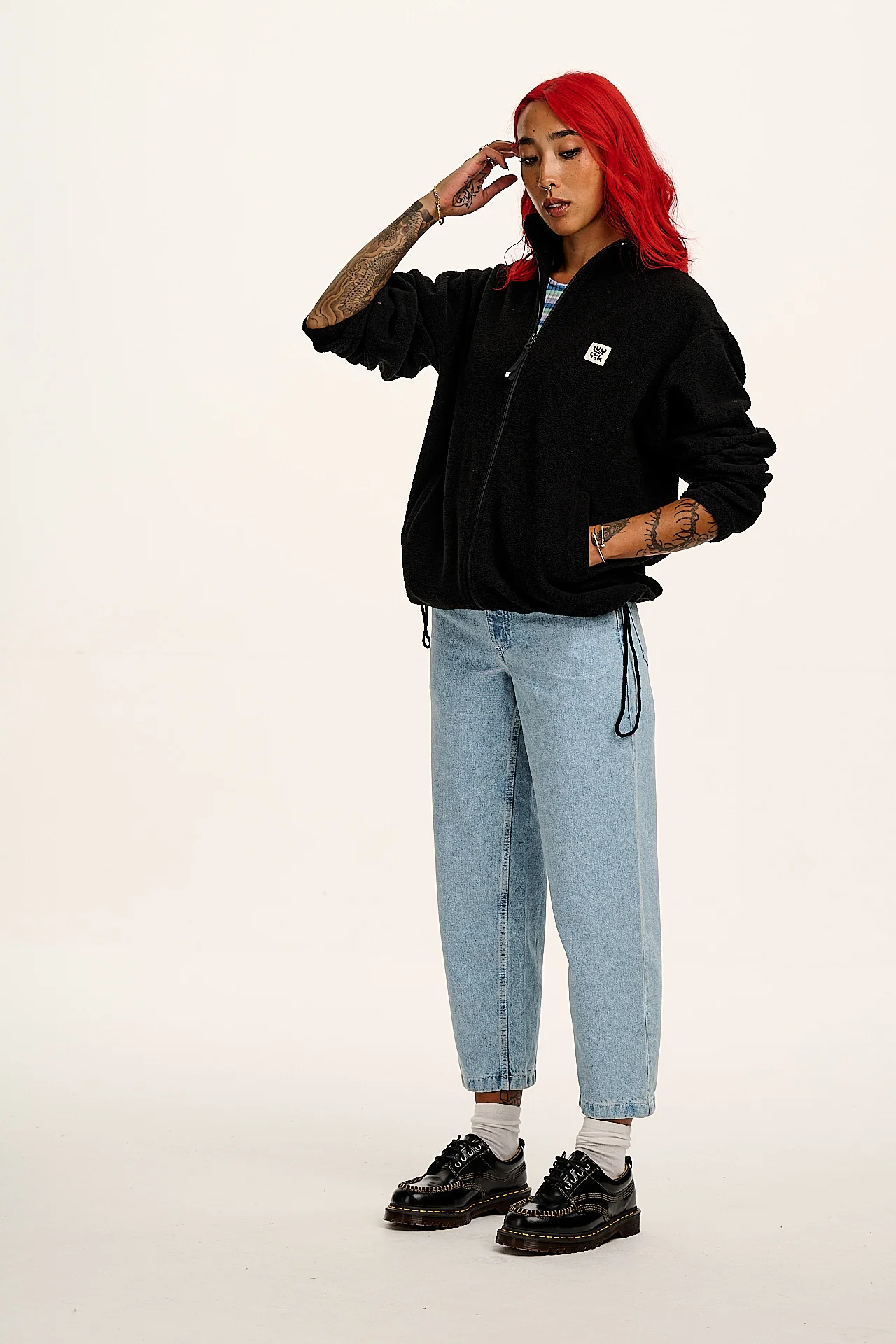 Nicks - Full Zip Polar Fleece in Black