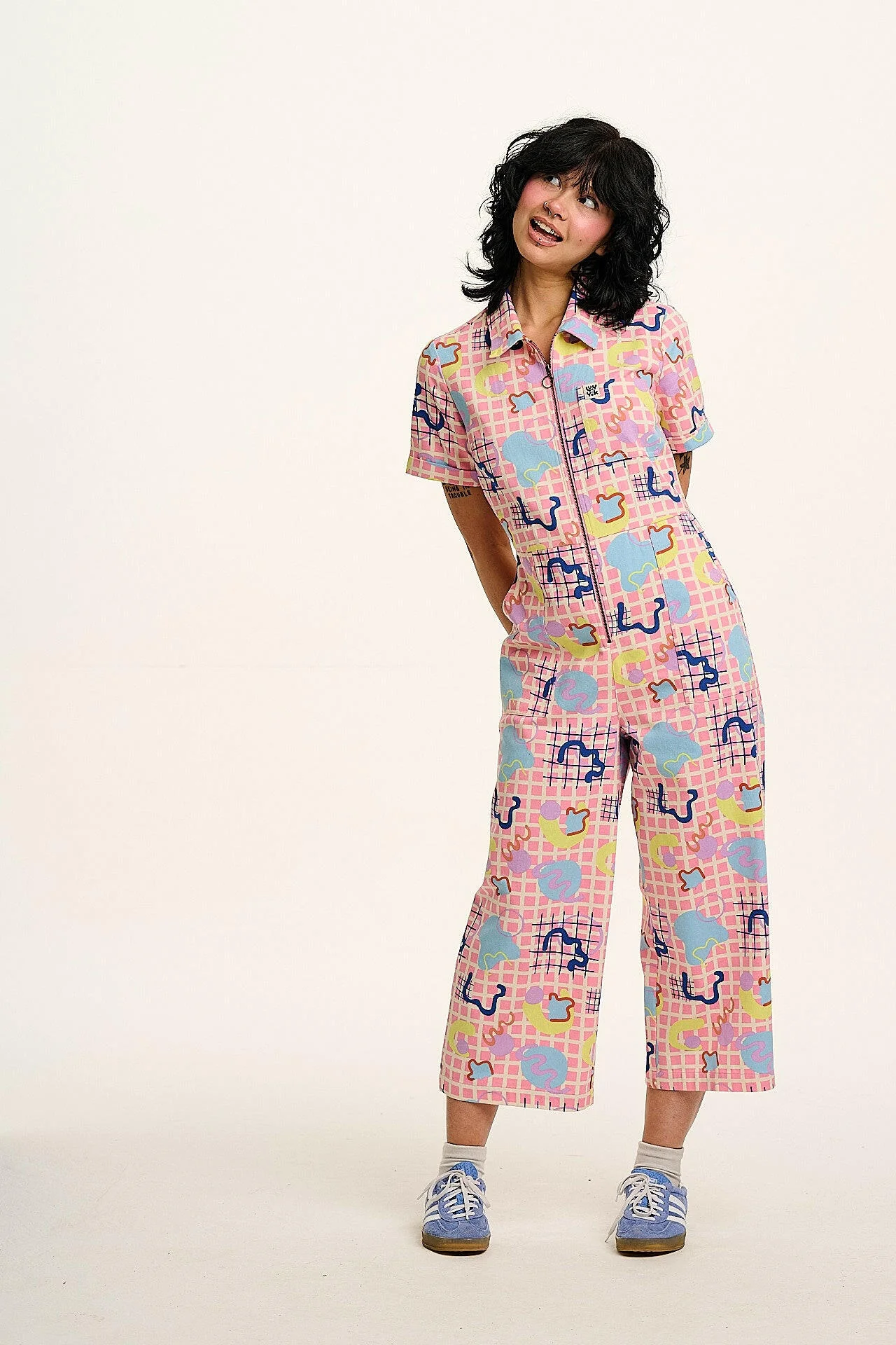 Ragan - Cotton Jumpsuit in Zachary Print