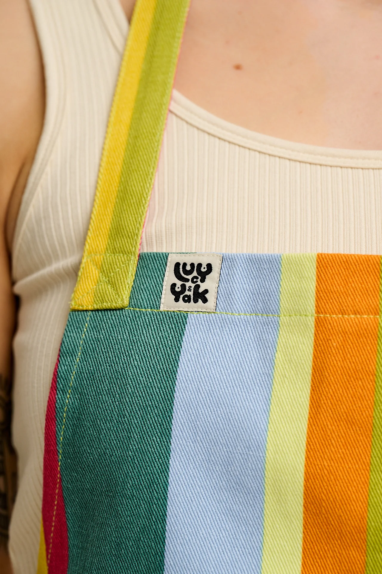 Amaia - Midweight Apron in Laguna Stripe