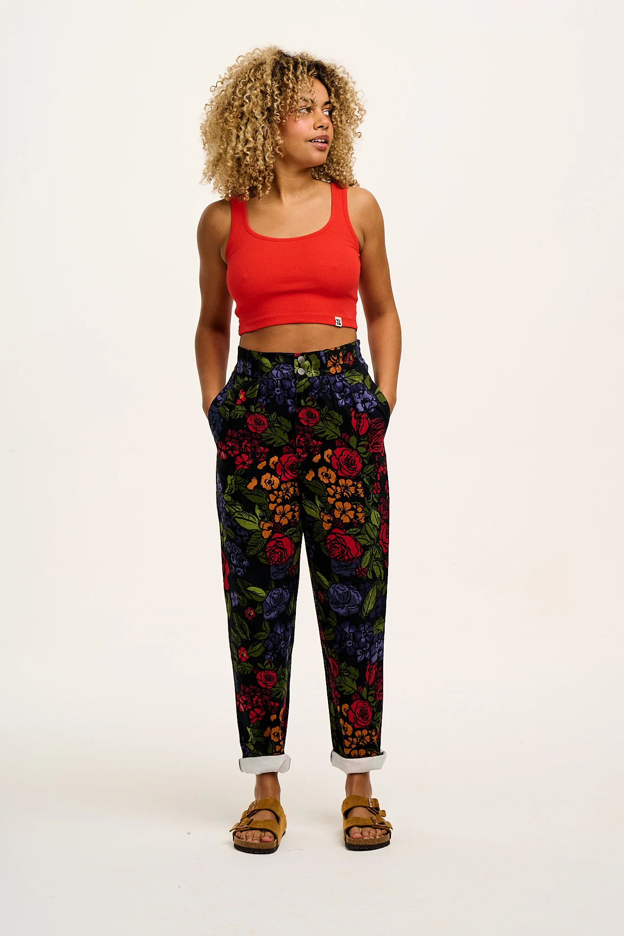 Addison - Cotton Jeans in Maria Print