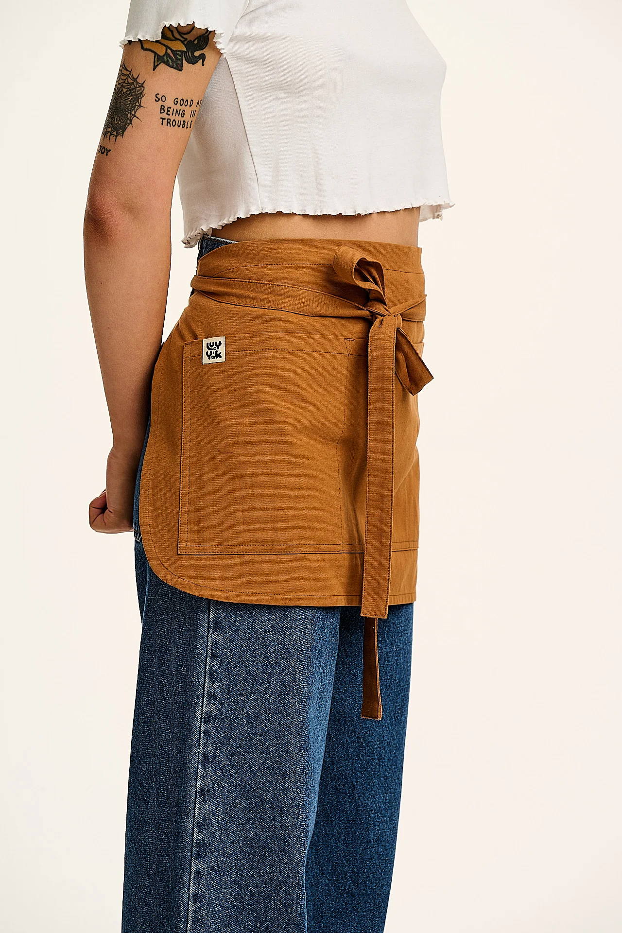 Millau - Midweight Cotton Waist Apron in Tan