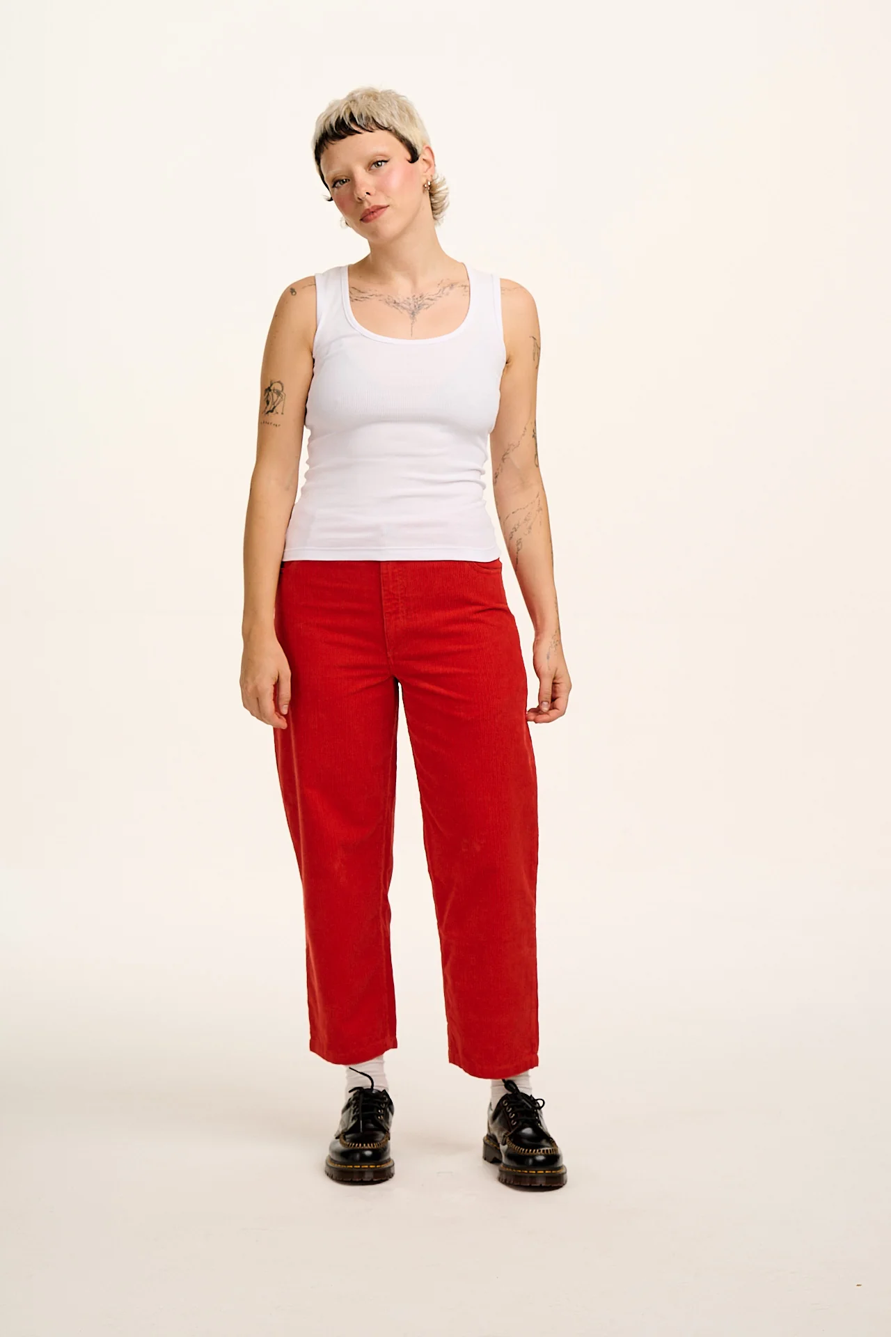 Romy - Ribbed Vest in White