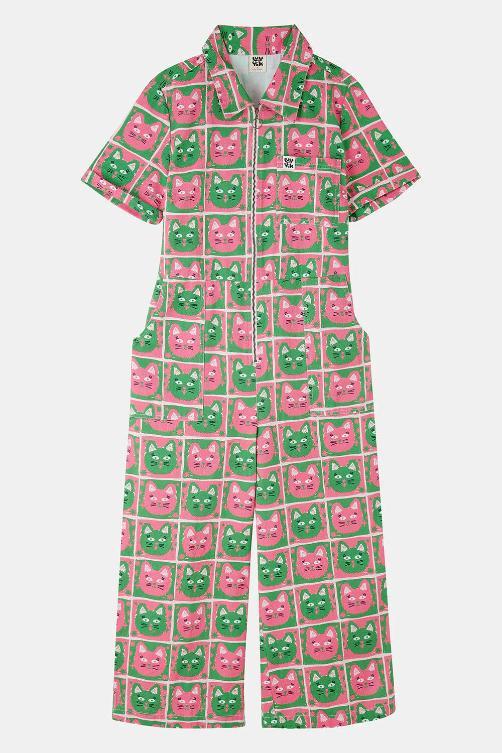 L.E Ragan - Organic Cotton Jumpsuit in Cat Print