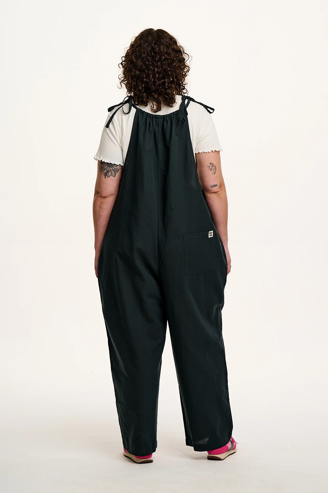 Ramona - Cotton & Linen Jumpsuit in Black